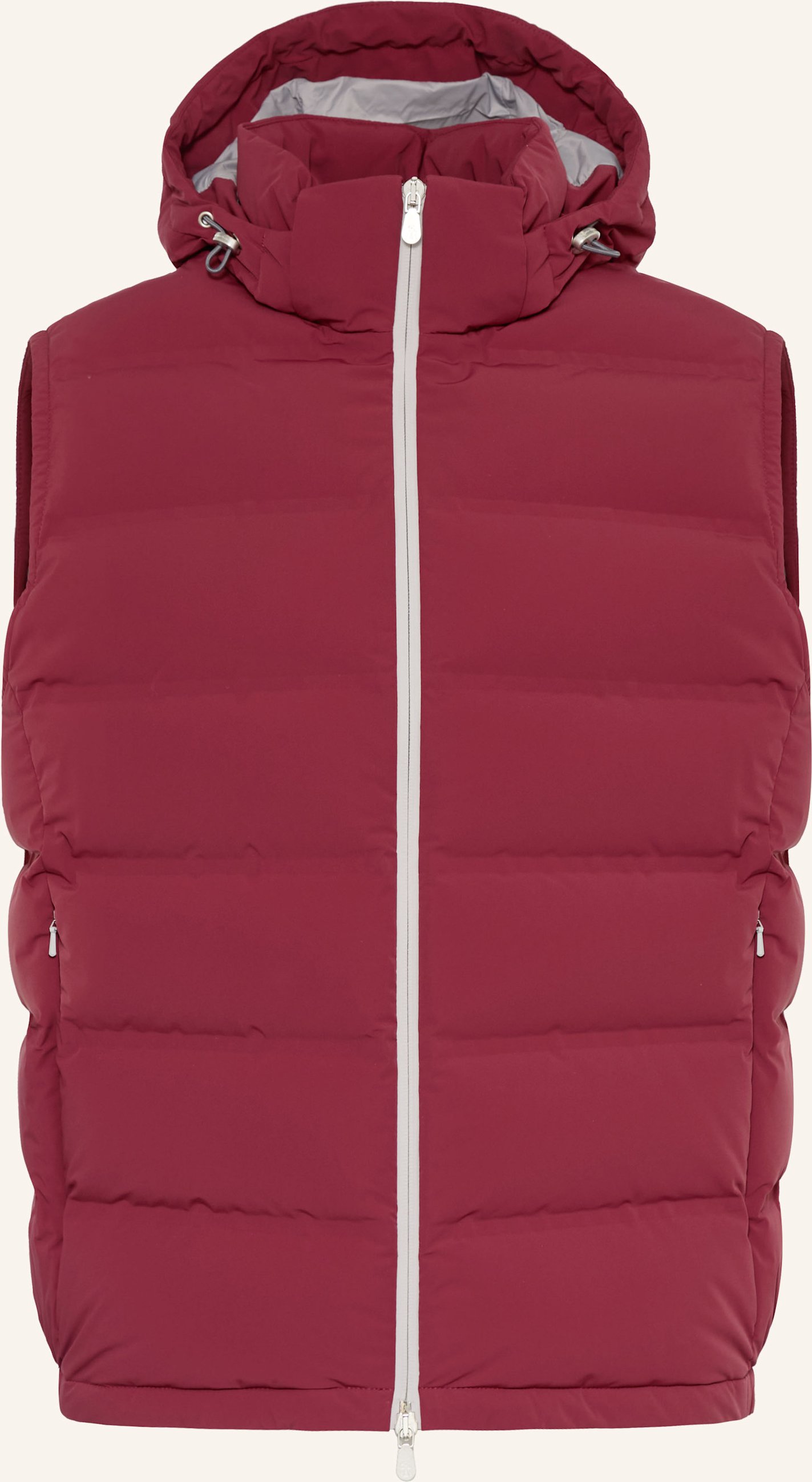 Thumbnail - Brunello Cucinelli Daunenweste Mit Abnehmbarer Kapuze rot