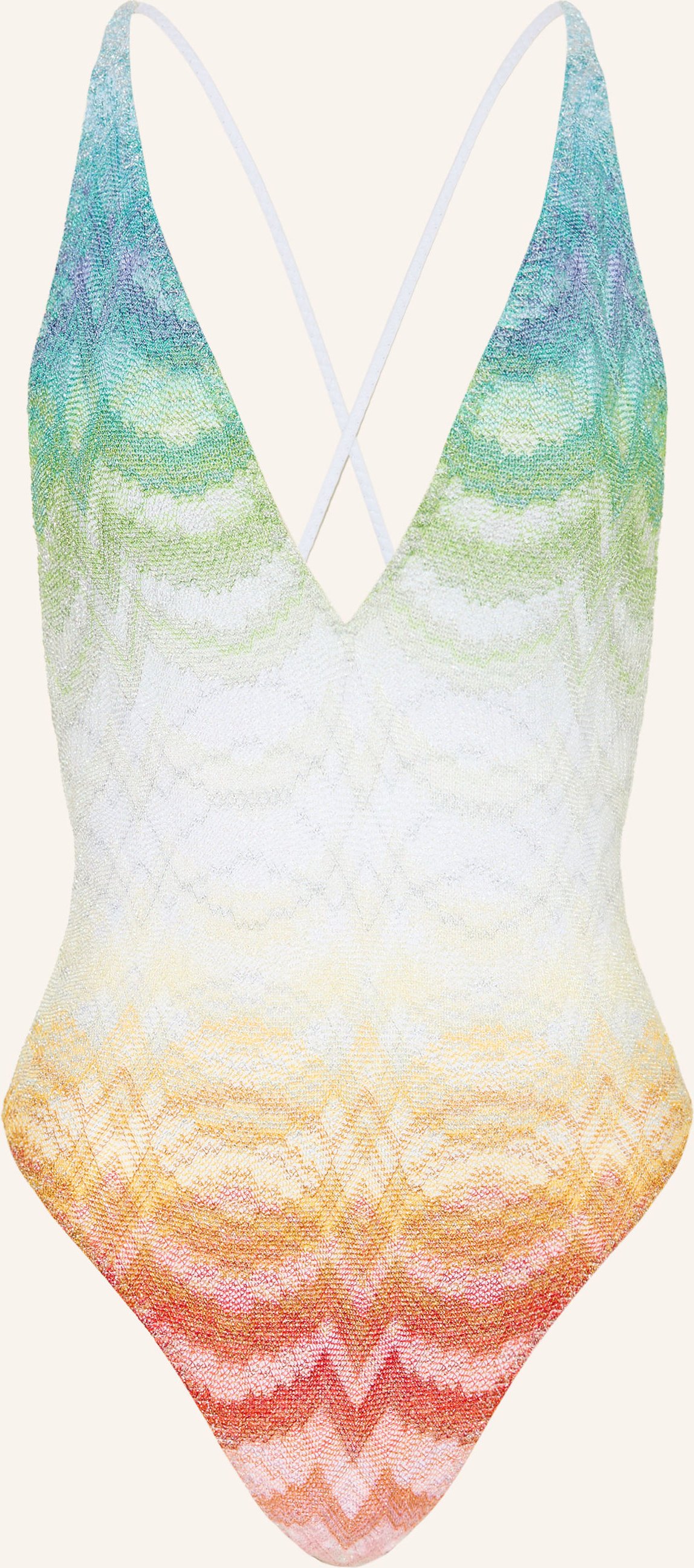 Missoni Badeanzug Mit Glitzergarn blau