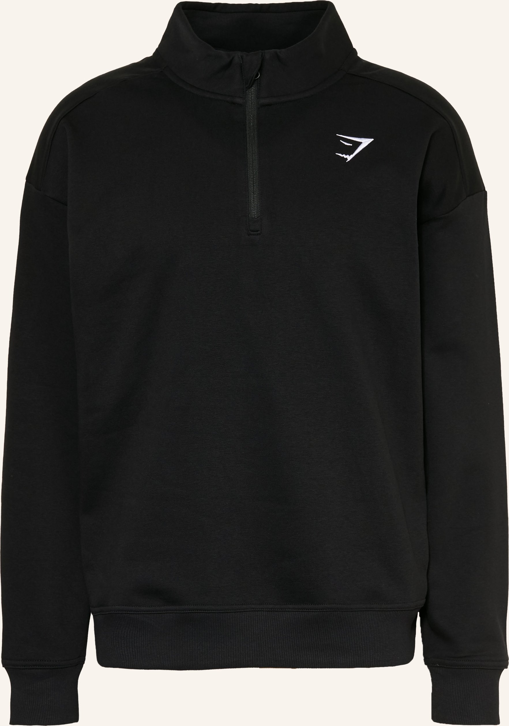Gymshark Sweat-Troyer Crest schwarz