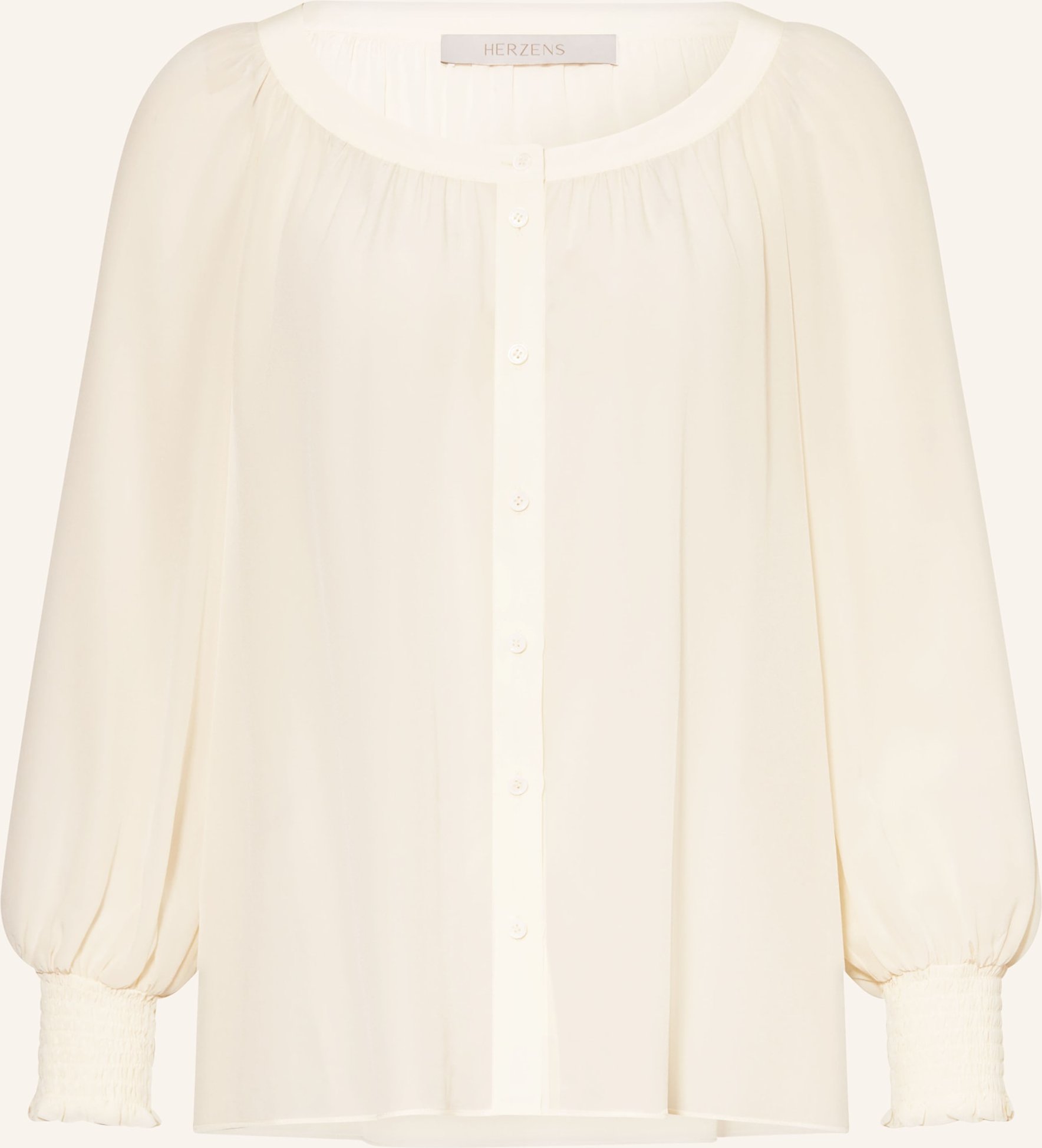 Herzens Seidenbluse weiss