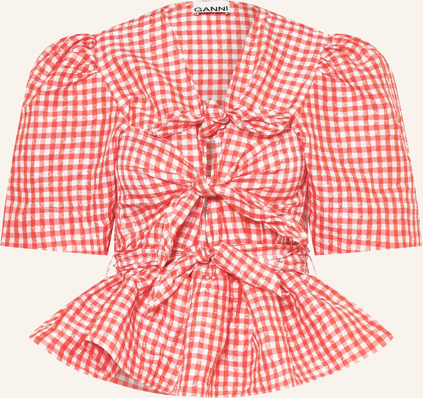 Ganni Blusenshirt rot