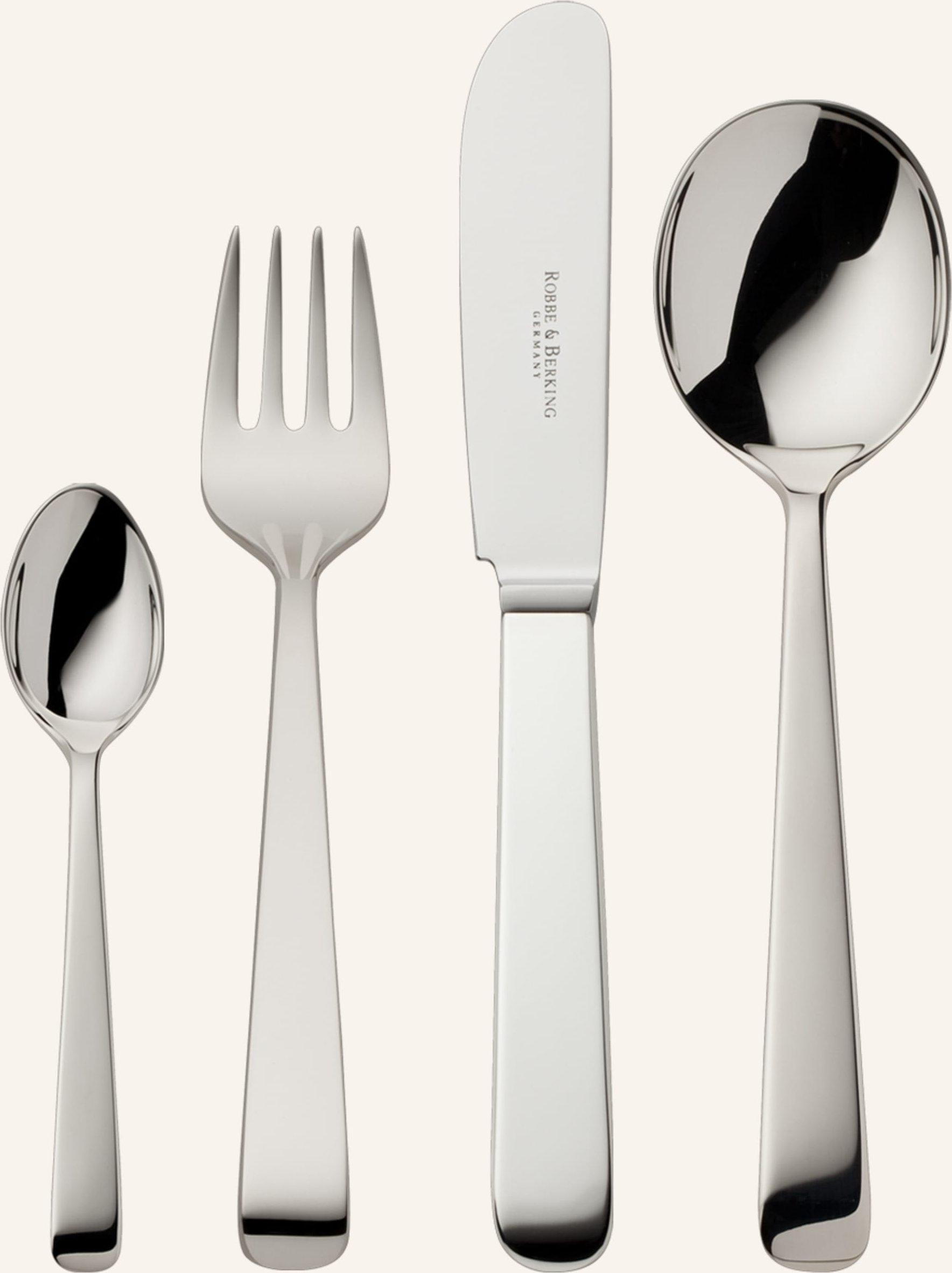 Robbe & Berking 4-Tlg. Kinderbesteck Alta (925 Sterlingsilber) silber