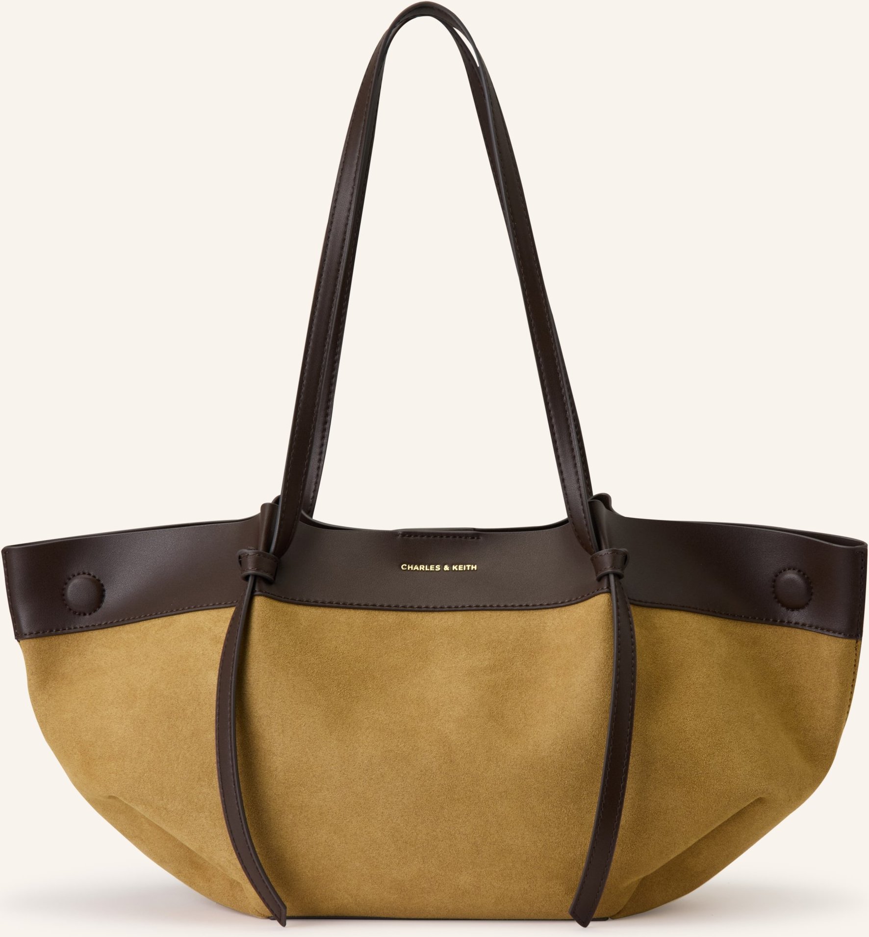 Charles & Keith Shopper Calla Mit Pouch beige