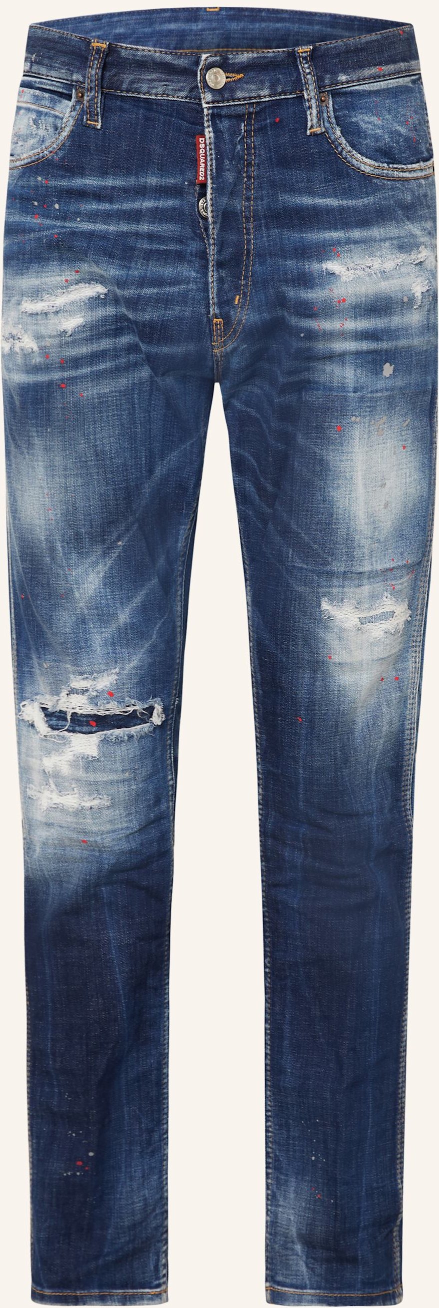 Thumbnail - dsquared2 Destroyed-Jeans Cool Guy Mini Slim Fit blau