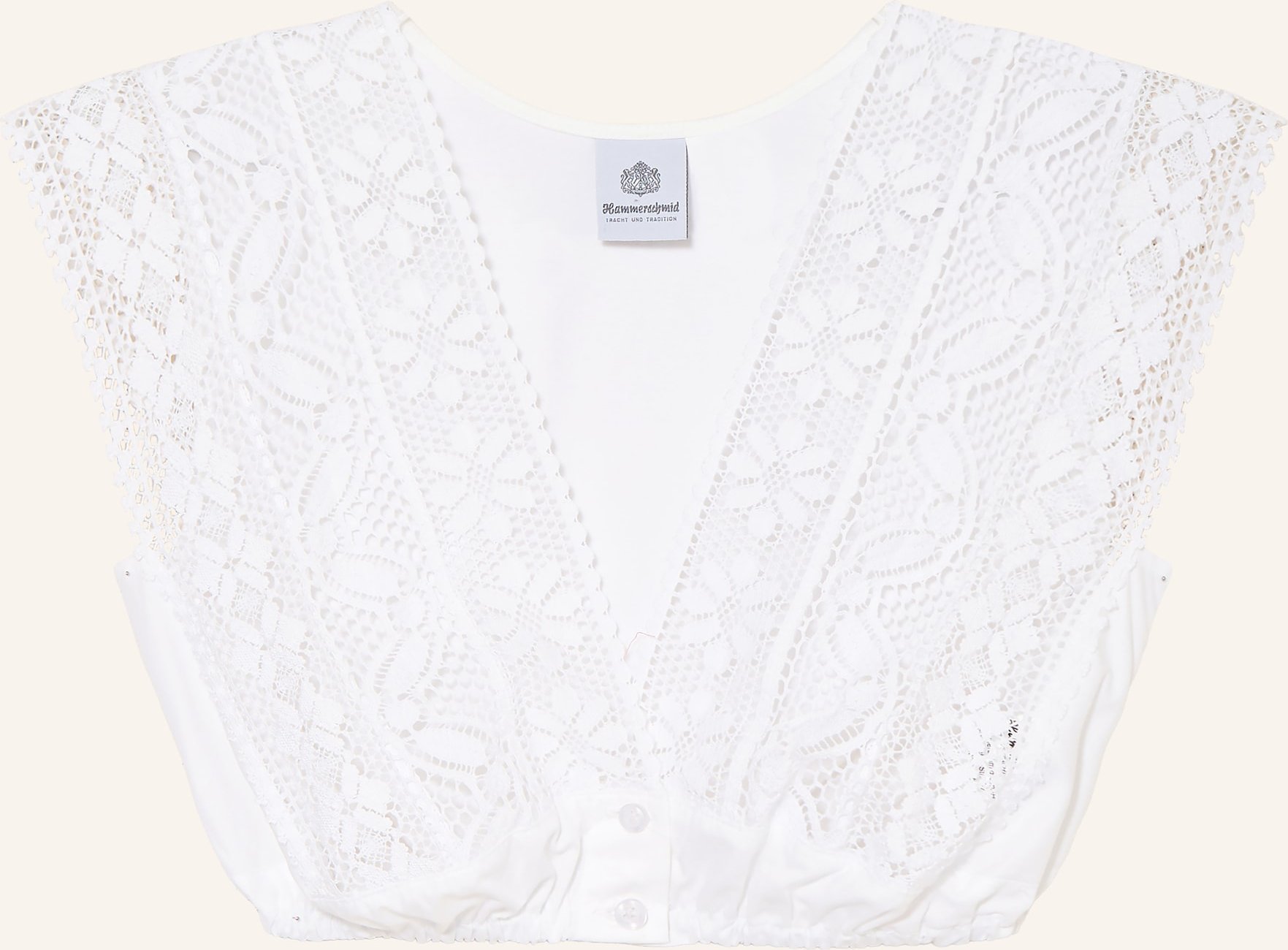 Hammerschmid Dirndlbluse Britte Mit Spitze weiss