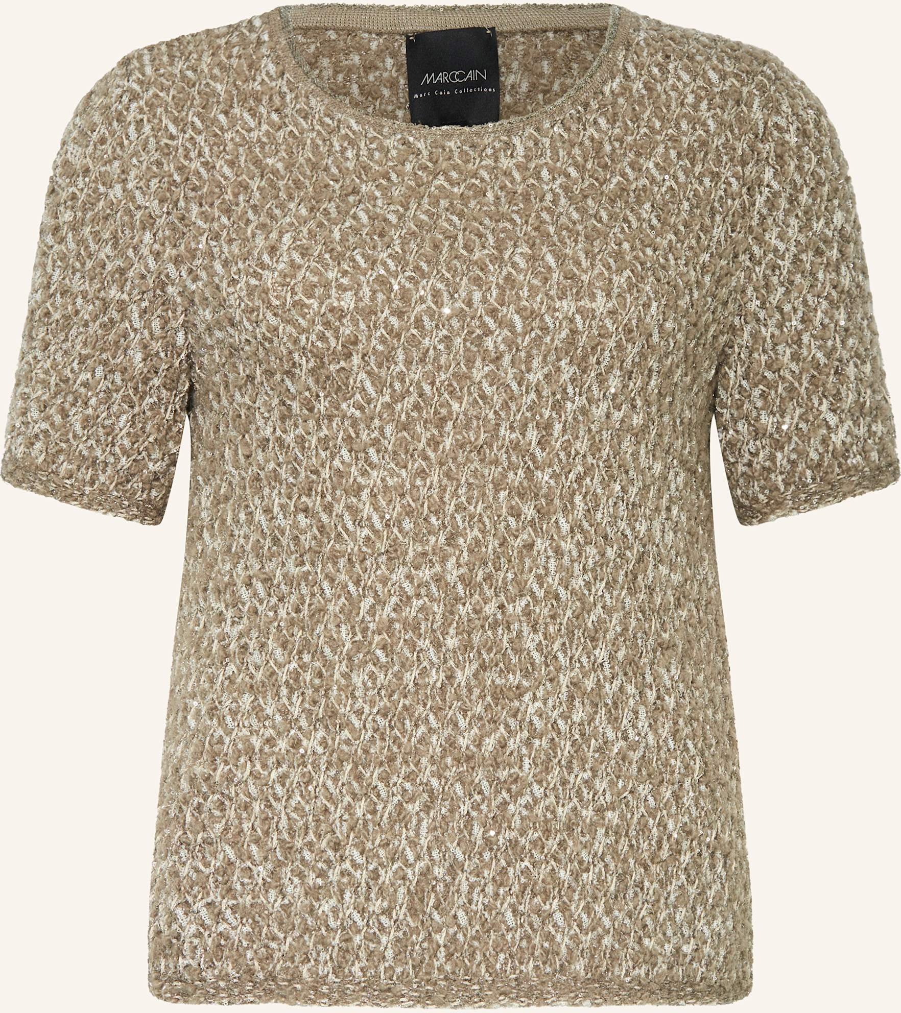 Marc Cain Strickshirt Mit Pailletten gruen