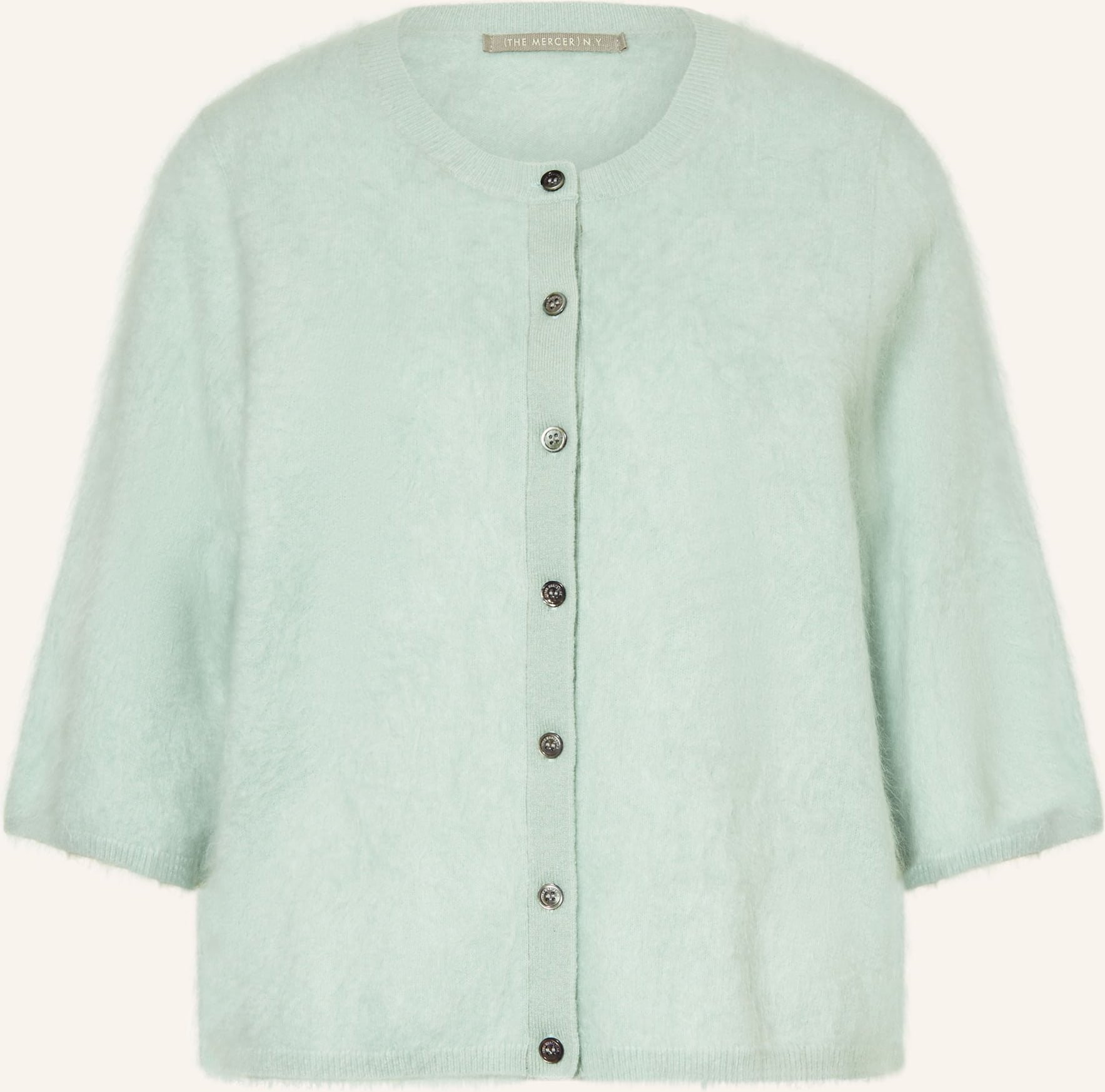 Thumbnail - (The Mercer) N.Y. Strickjacke Aus Cashmere Mit 3/4-Arm gruen