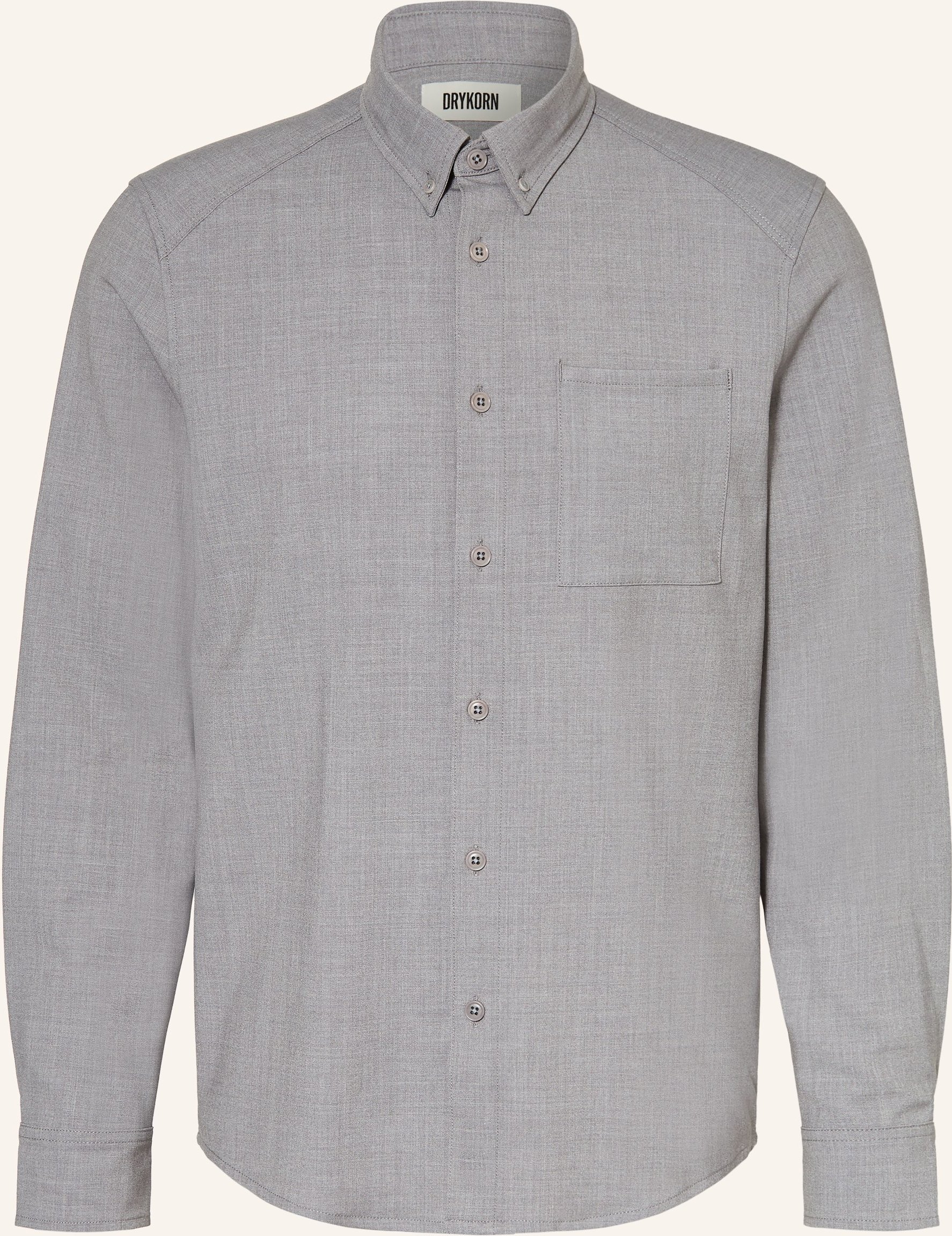 Drykorn Hemd Liet Regular Fit grau