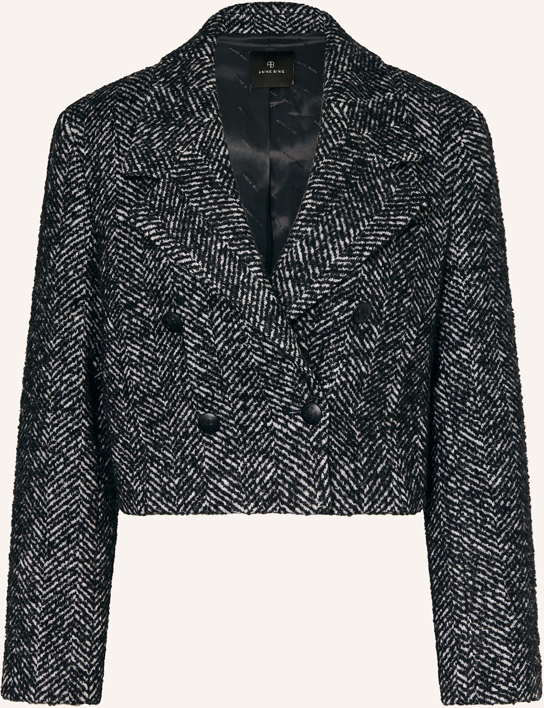 Thumbnail - Anine Bing Cropped-Blazer Vienna schwarz