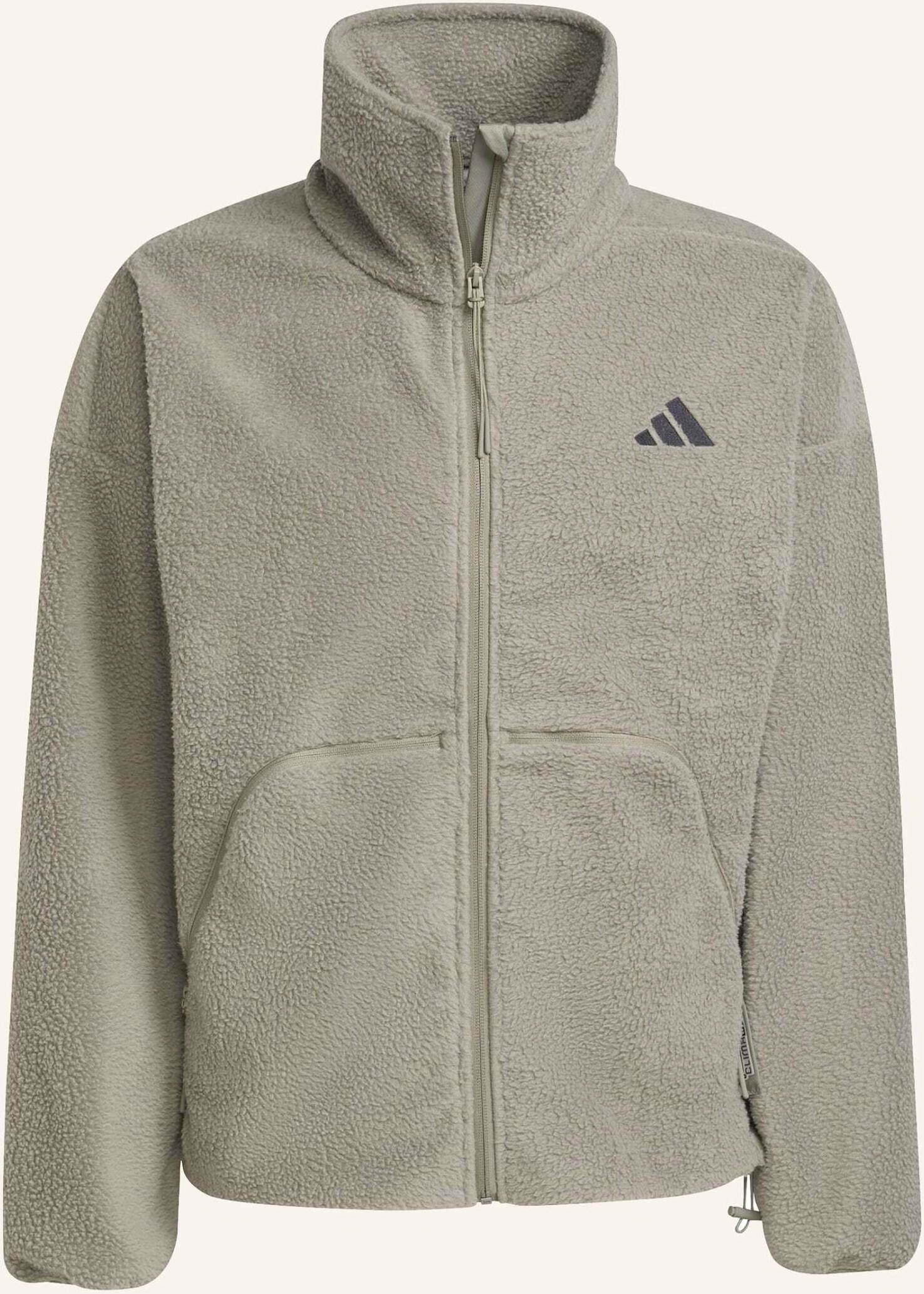 Thumbnail - Adidas City Tech High Pile Fleecejacke Mit Durchgehendem Reissverschluss gruen
