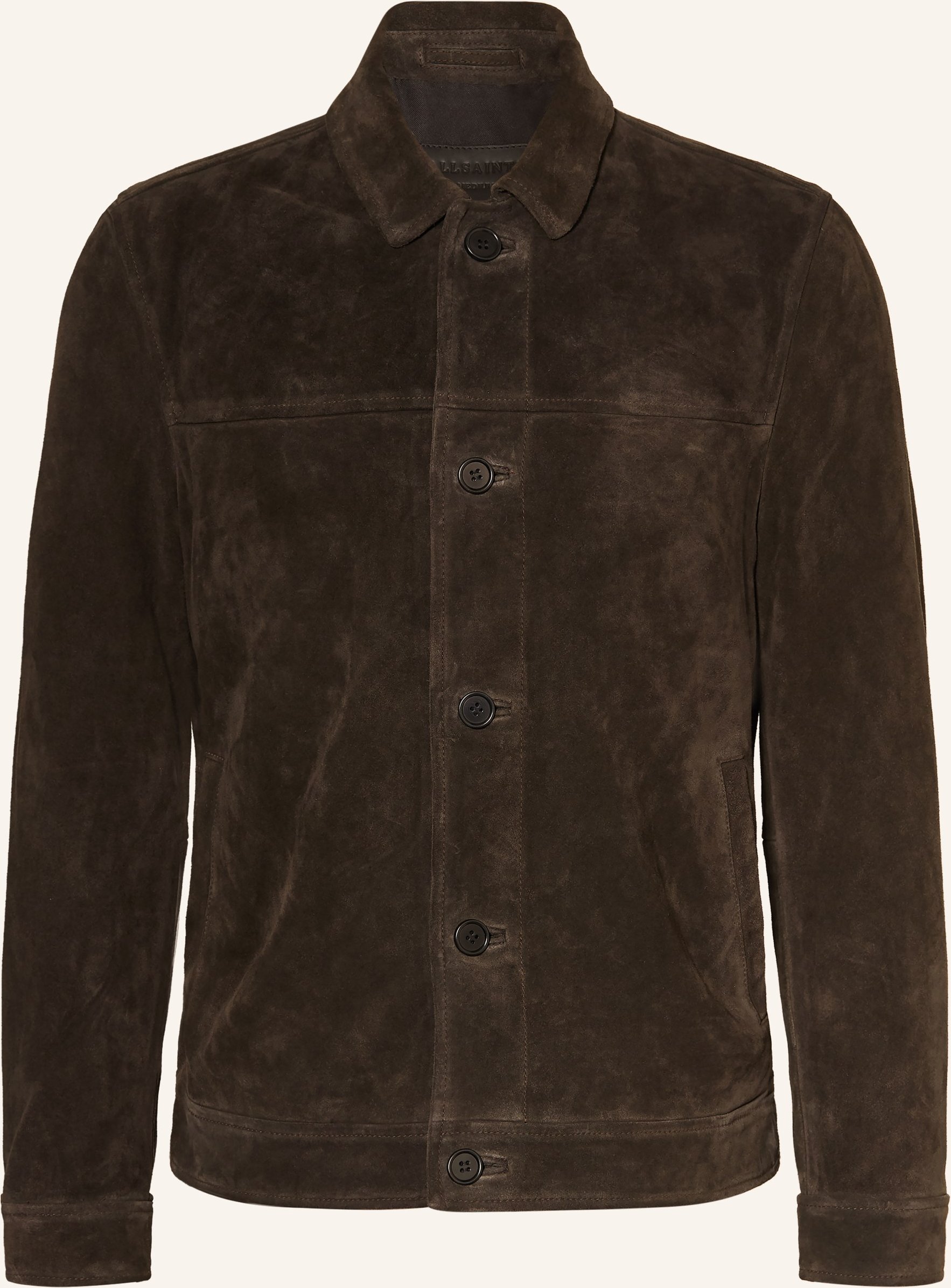 Allsaints Lederjacke Nates schwarz