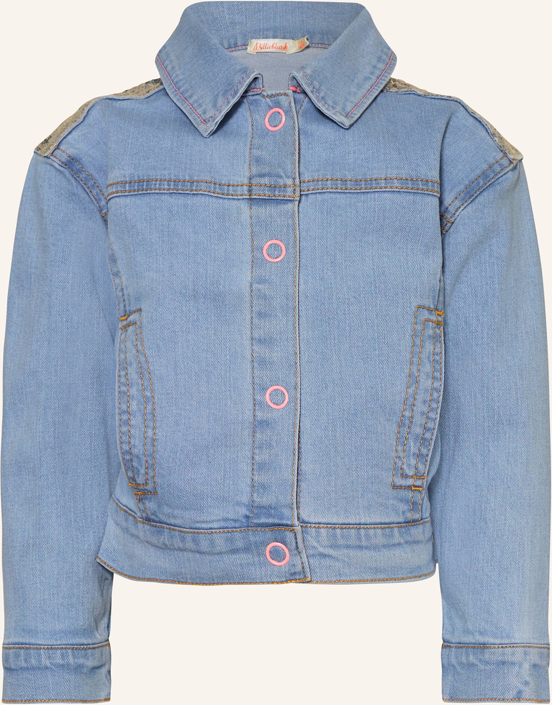 Billieblush Jeansjacke Mit Pailletten blau