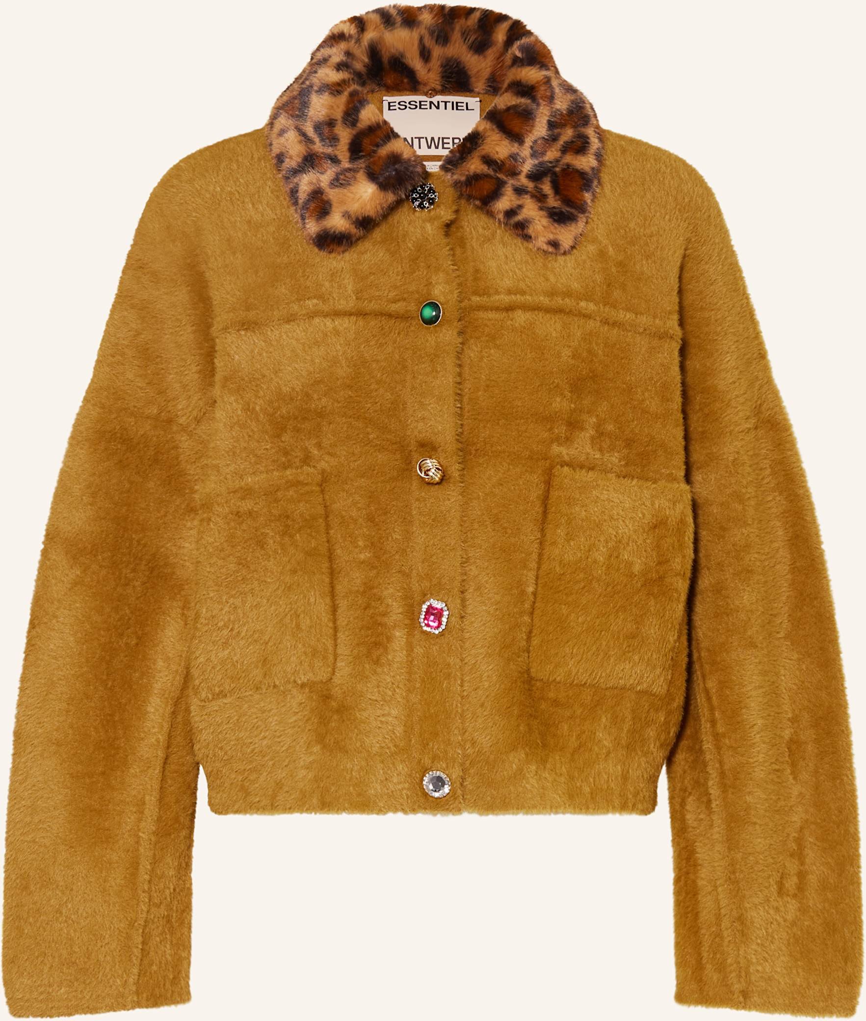 Essentiel Antwerp Kunstfell-Blouson beige