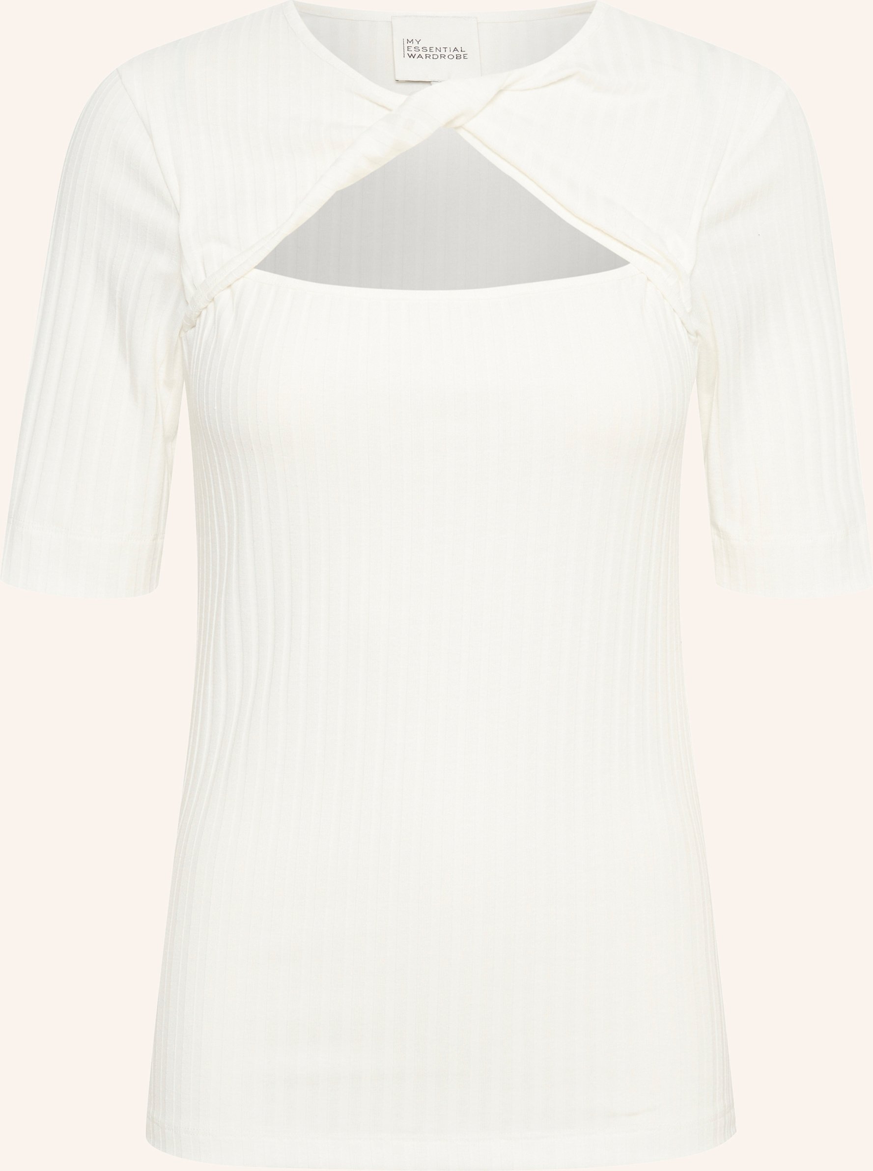 My Essential Wardrobe Kurzarm-Bluse Busta weiss