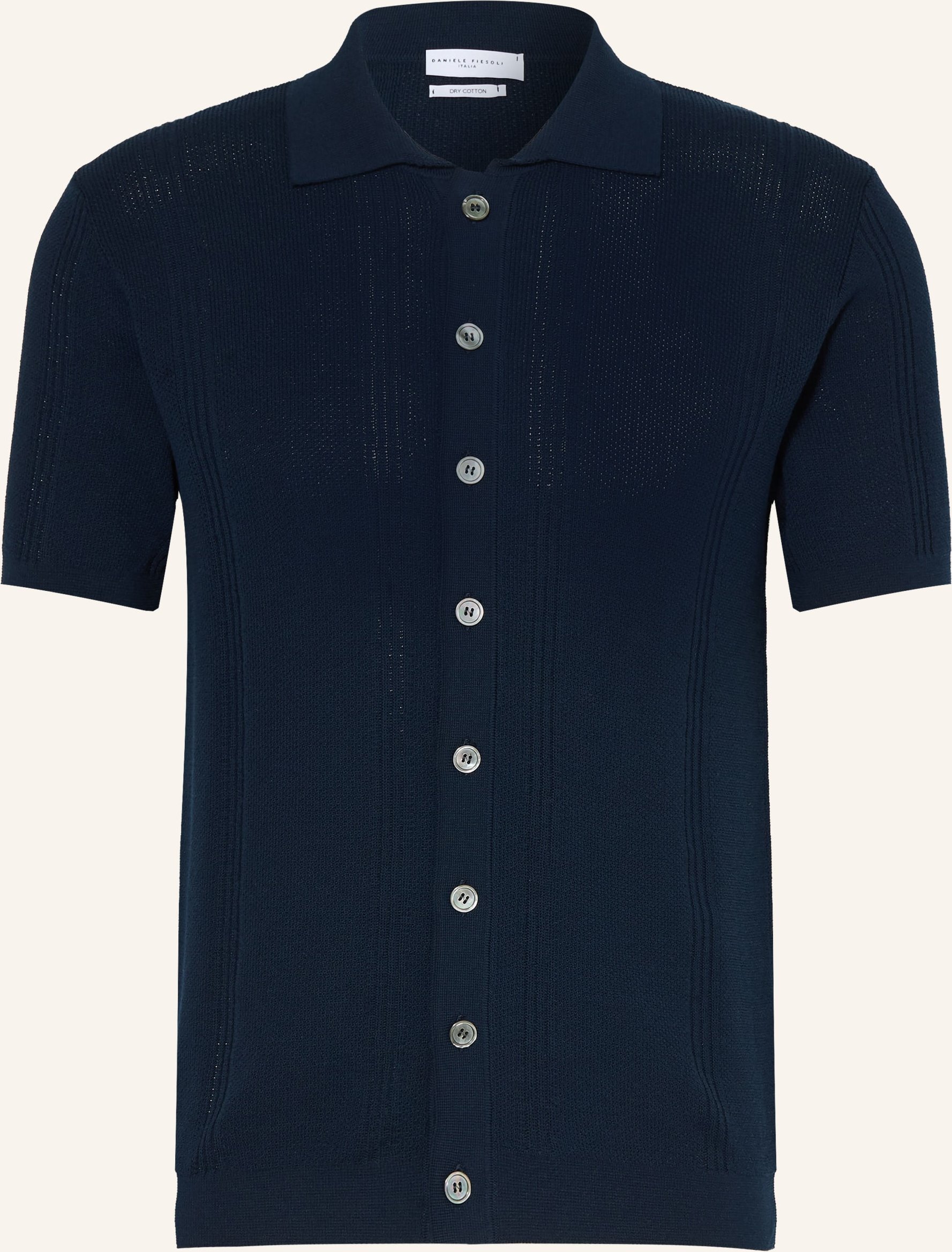 Daniele Fiesoli Kurzarm-Hemd Slim Fit blau
