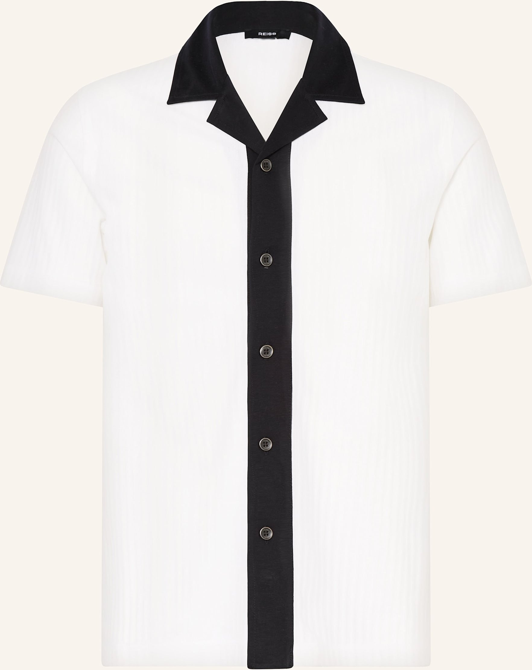 Reiss Resorthemd Aster Regular Fit Aus Jersey weiss