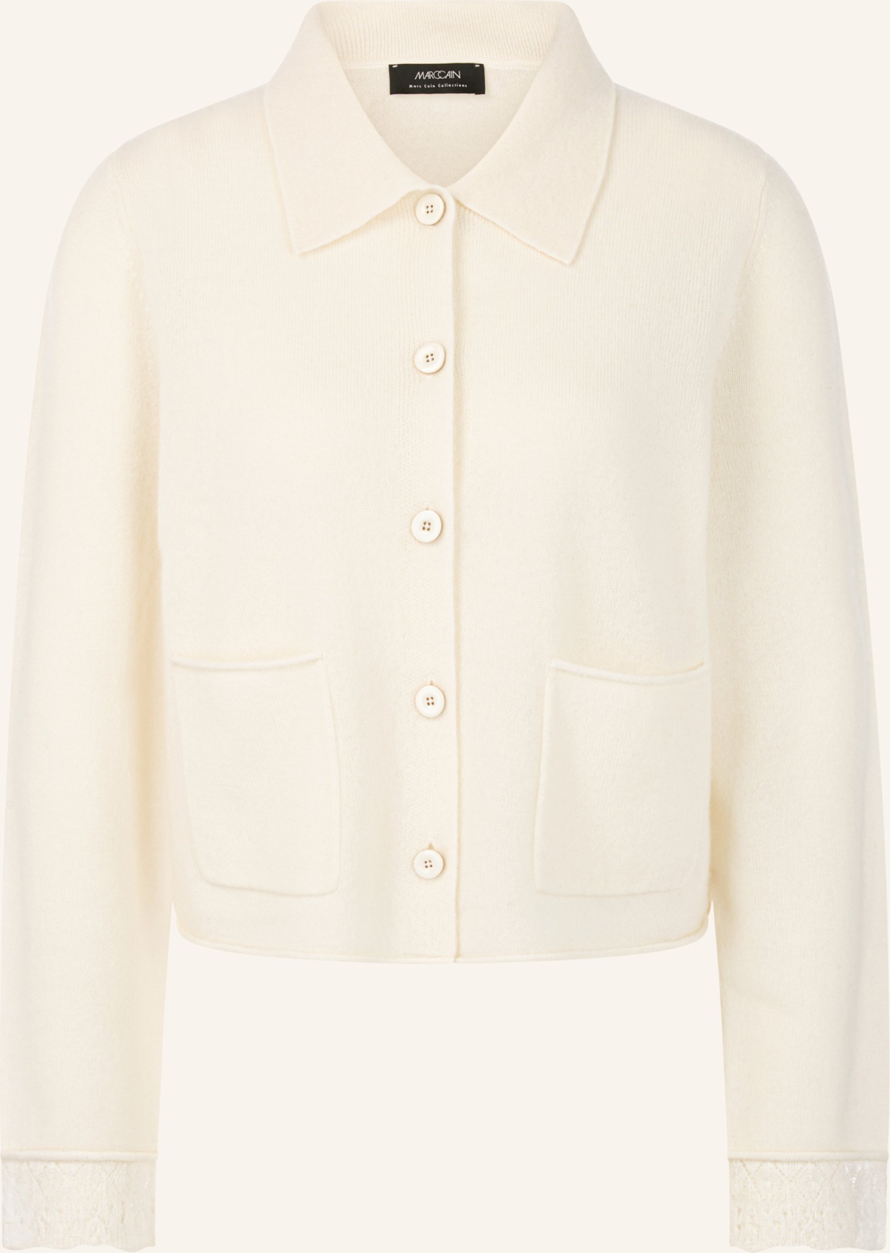 Marc Cain Strickjacke Aus Cashmere weiss