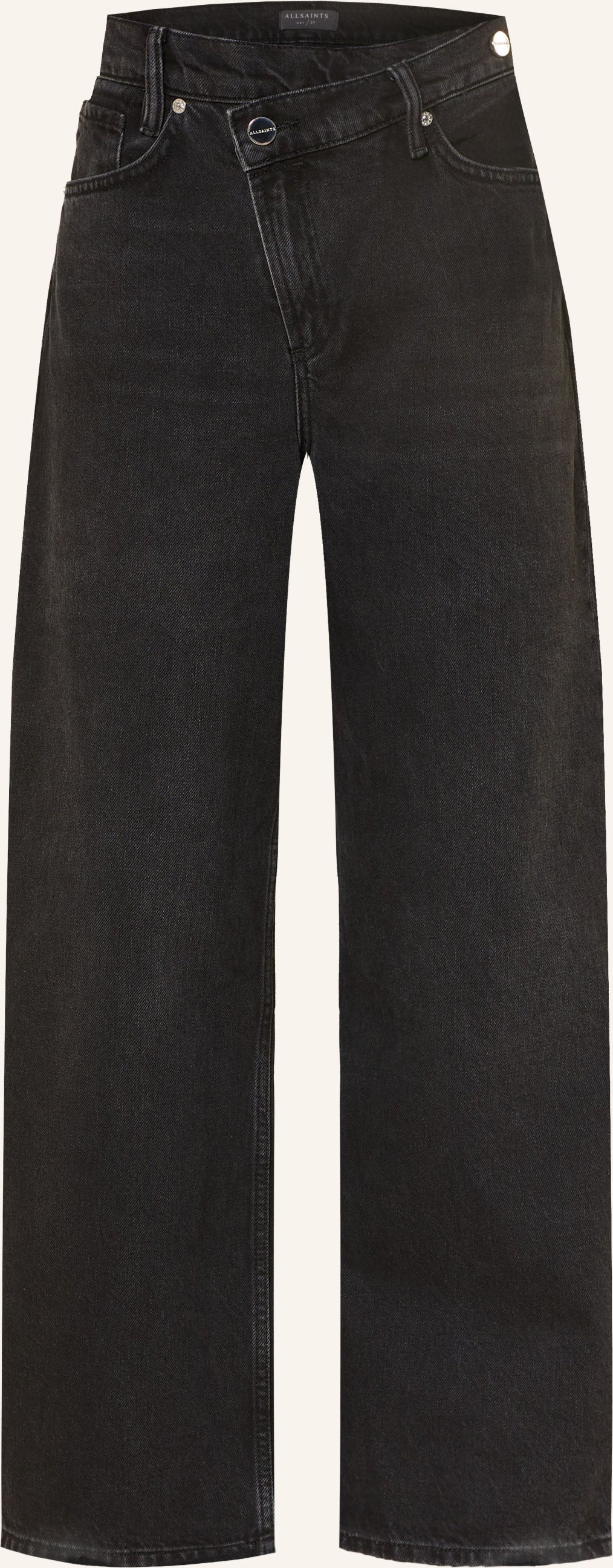 Allsaints Wide Leg Jeans Aki schwarz