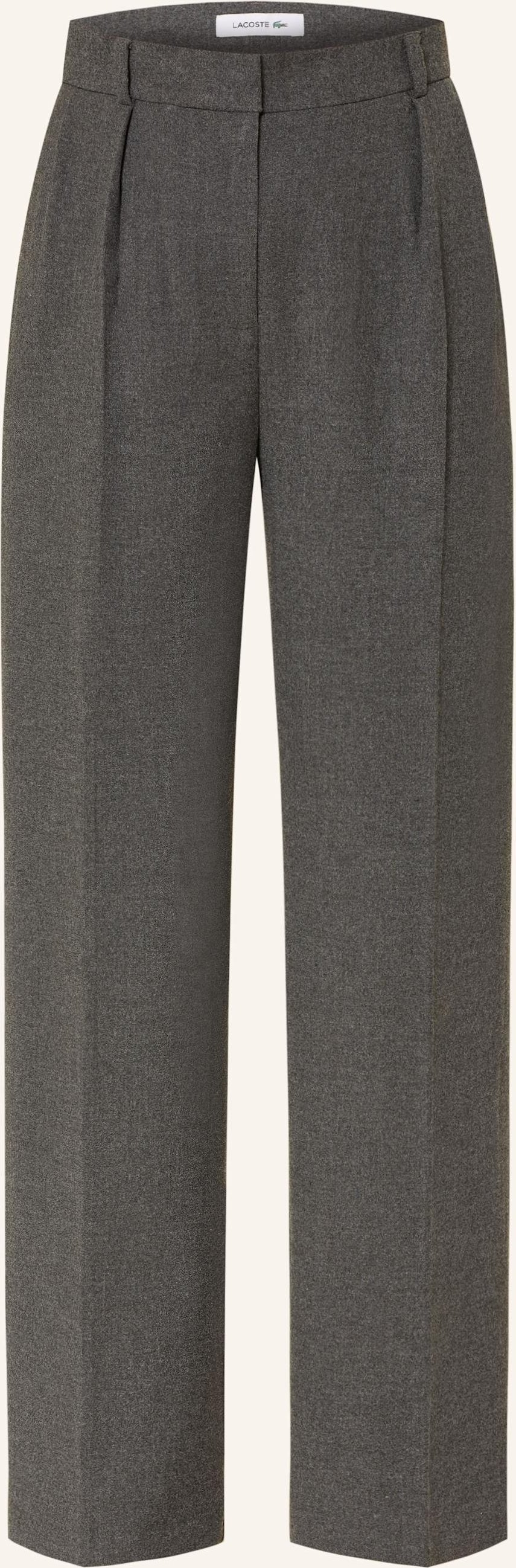 Lacoste Marlenehose Aus Flanell grau