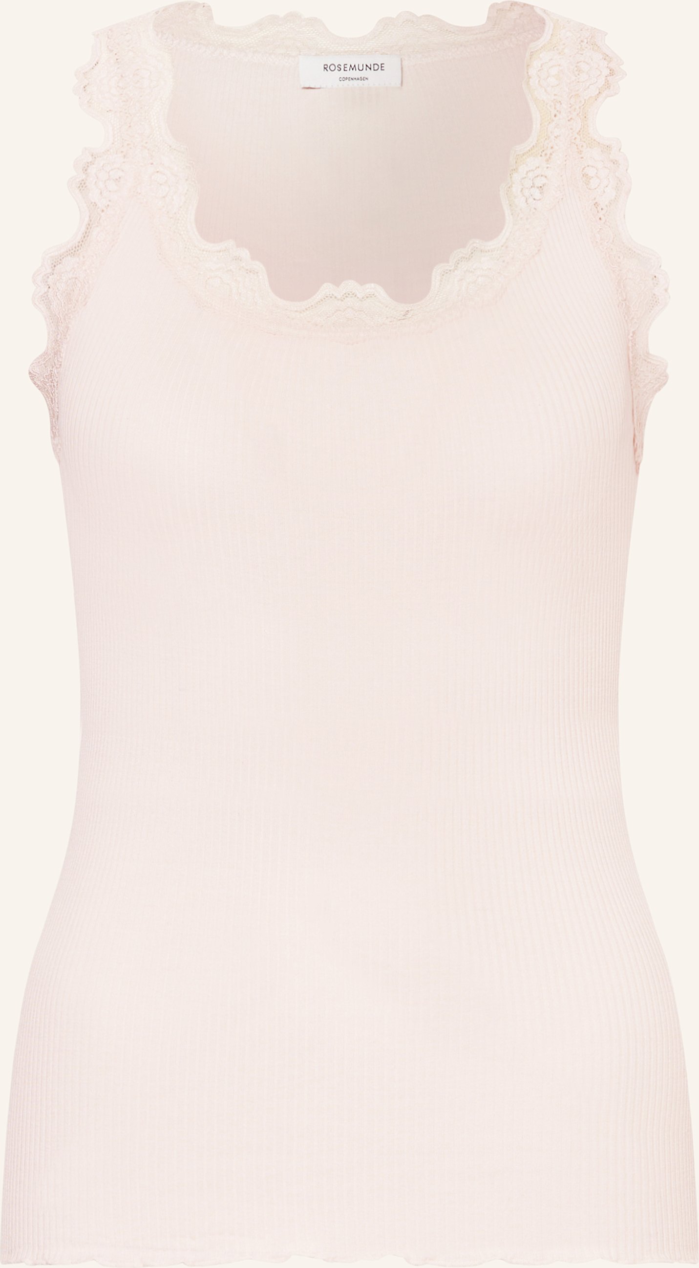 Rosemunde Seidentop Babette Mit Spitze rosa