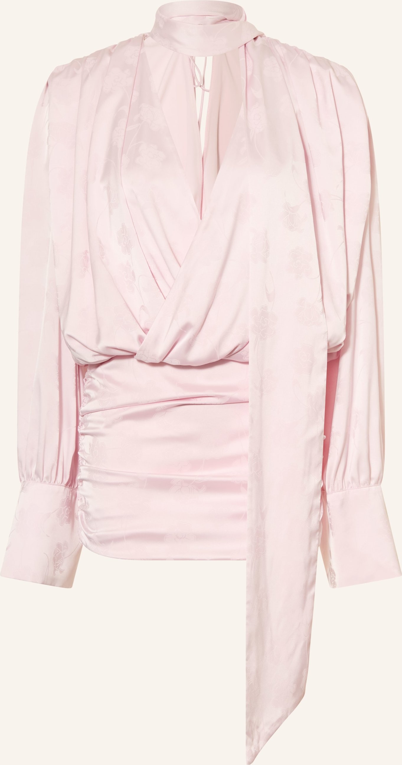 Rotate Satinkleid Mit Abnehmbarem Schal rosa