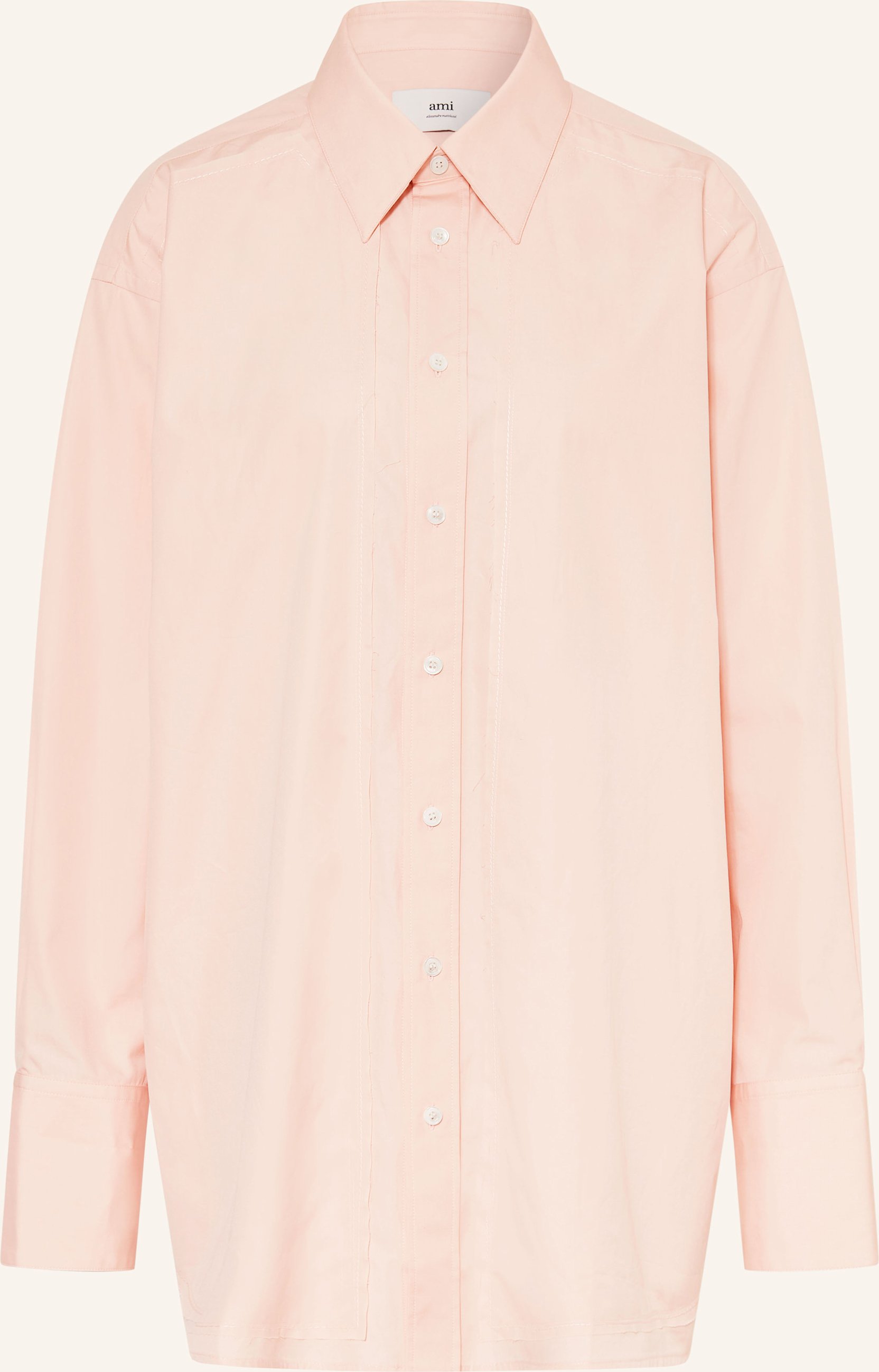 Ami Paris Oversized-Hemdbluse rosa