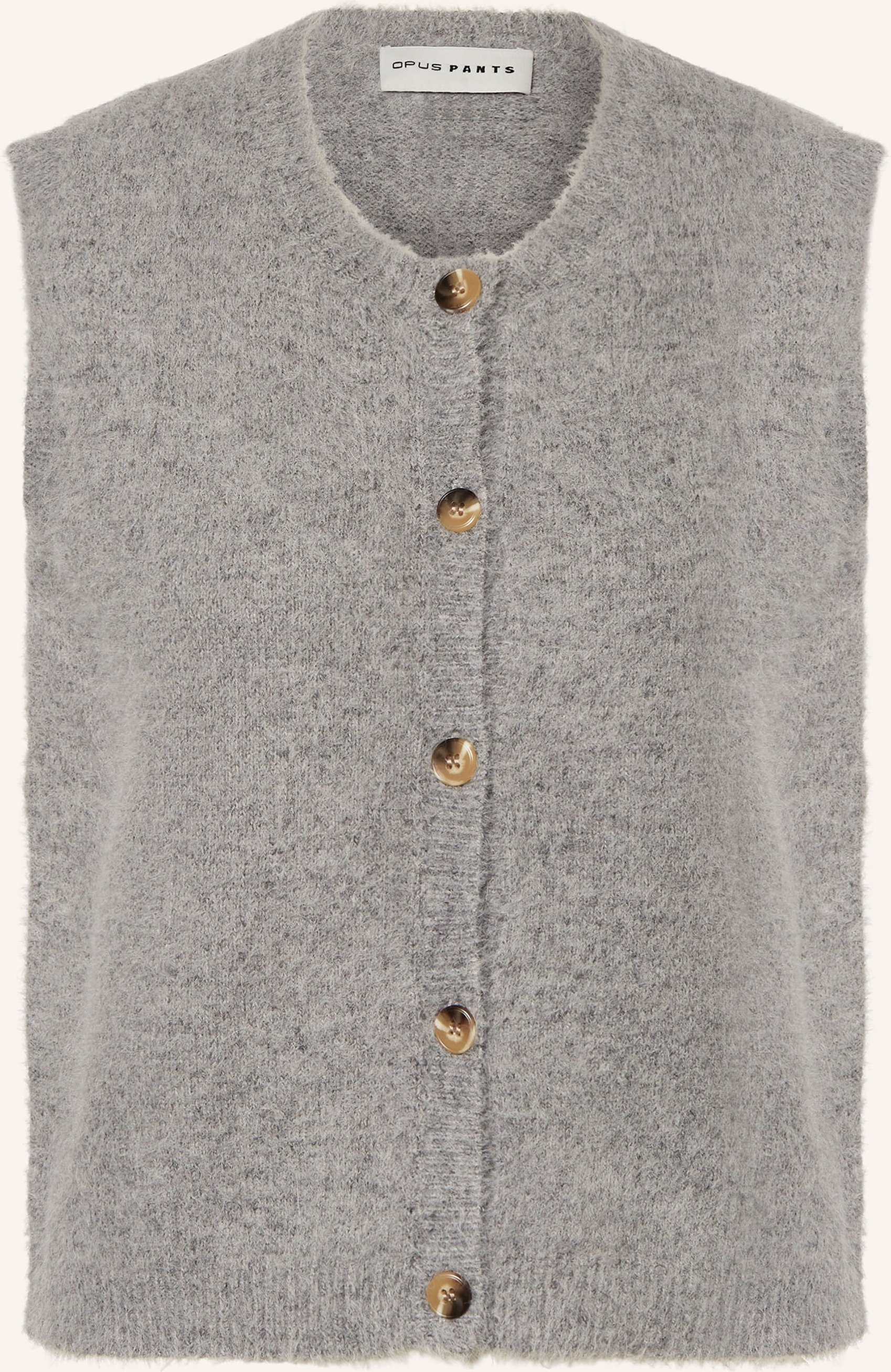 Opus Pants Strickweste Porah grau