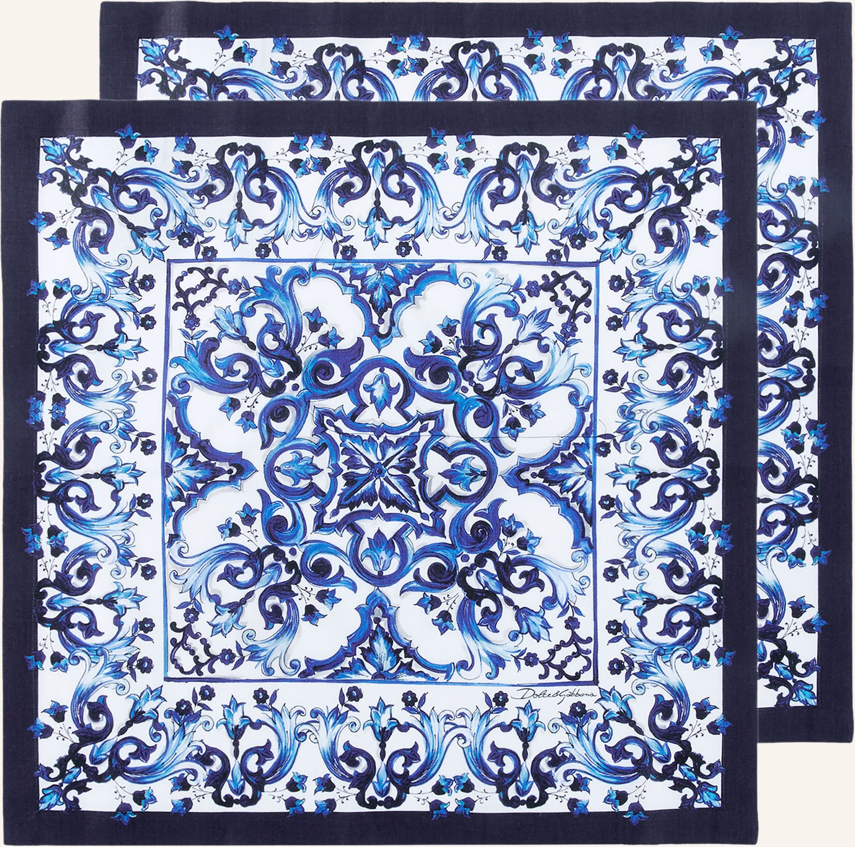 Thumbnail - Dolce & Gabbana Casa 2er-Set Leinenservietten blau