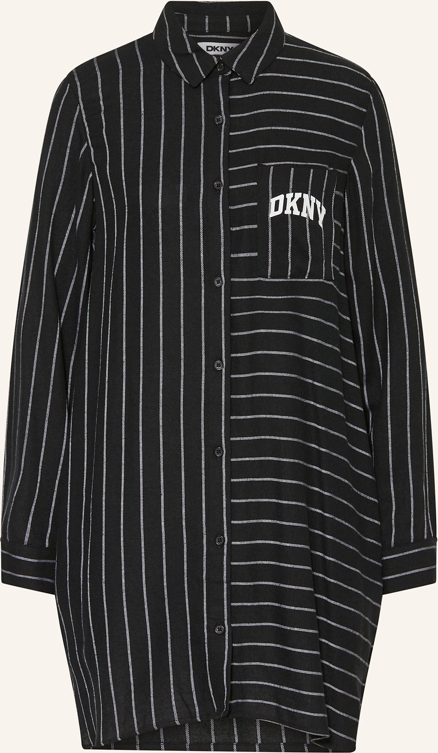 Thumbnail - Dkny Nachthemd Channel The Flannel Aus Flanell schwarz