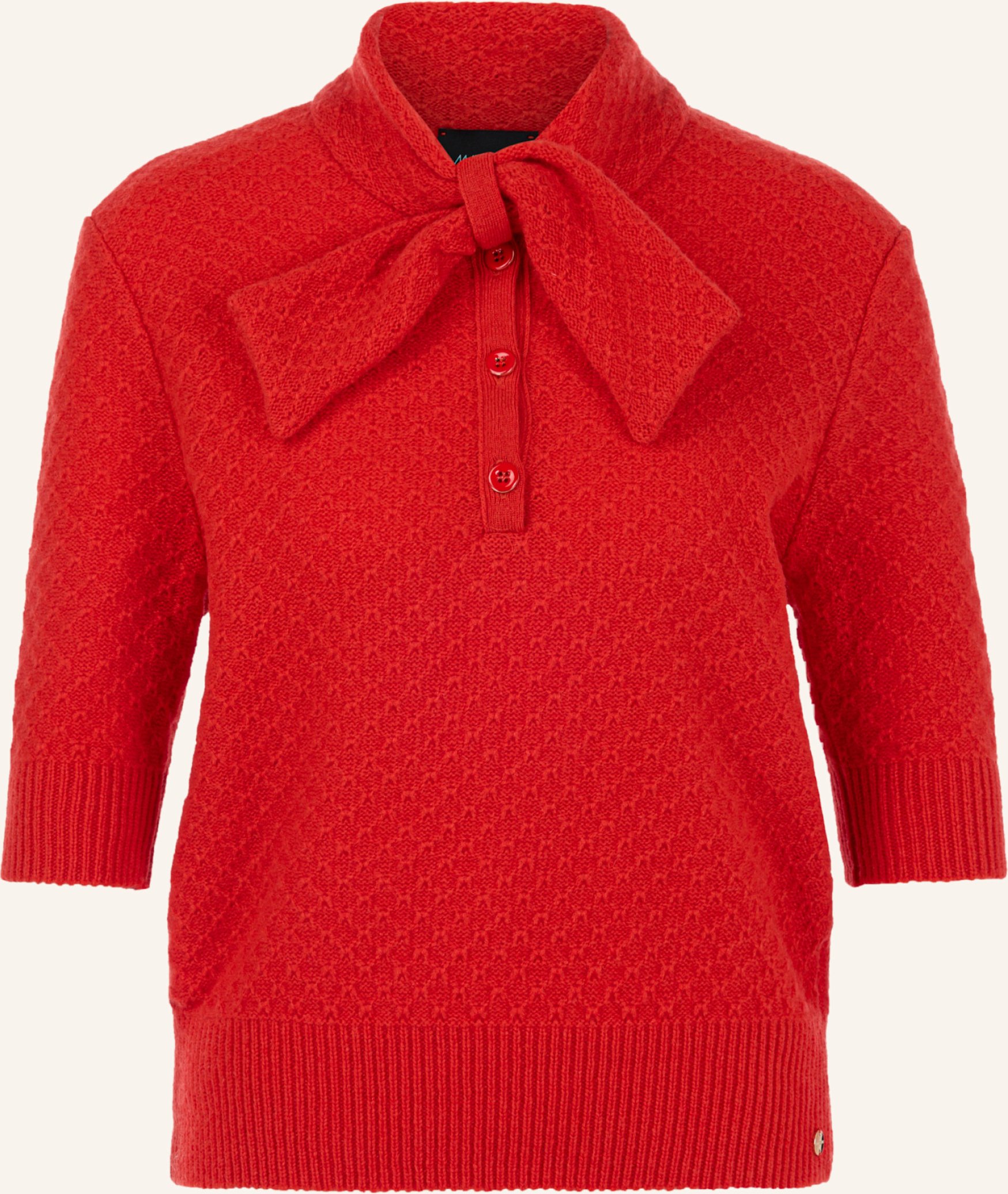 Marc Cain Strickshirt Mit Schluppe rot