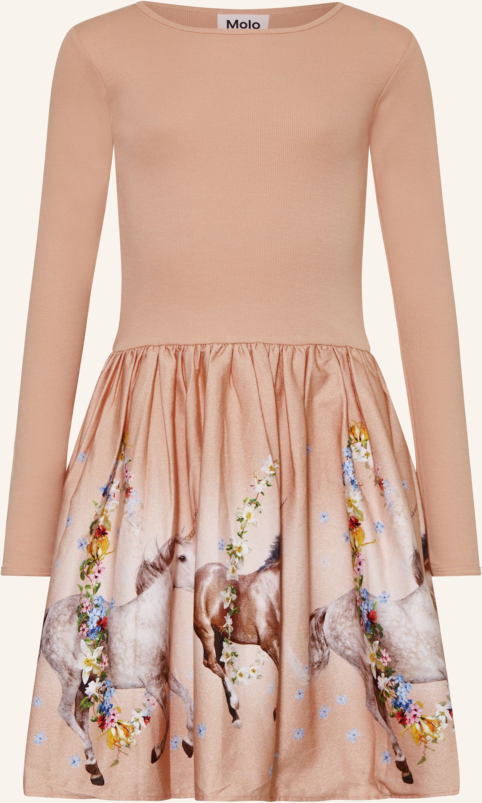 Thumbnail - Molo Kleid Casie Im Materialmix rosa