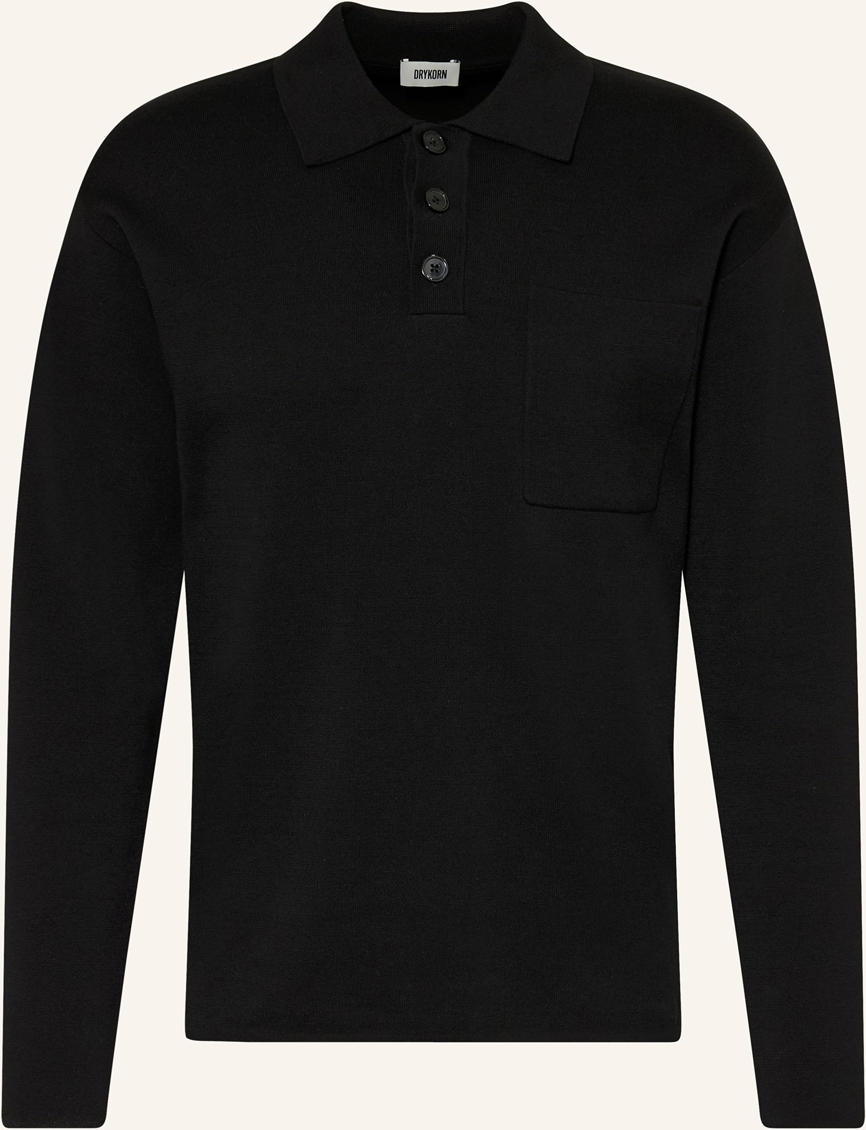 Drykorn Strick-Poloshirt Eliaso schwarz