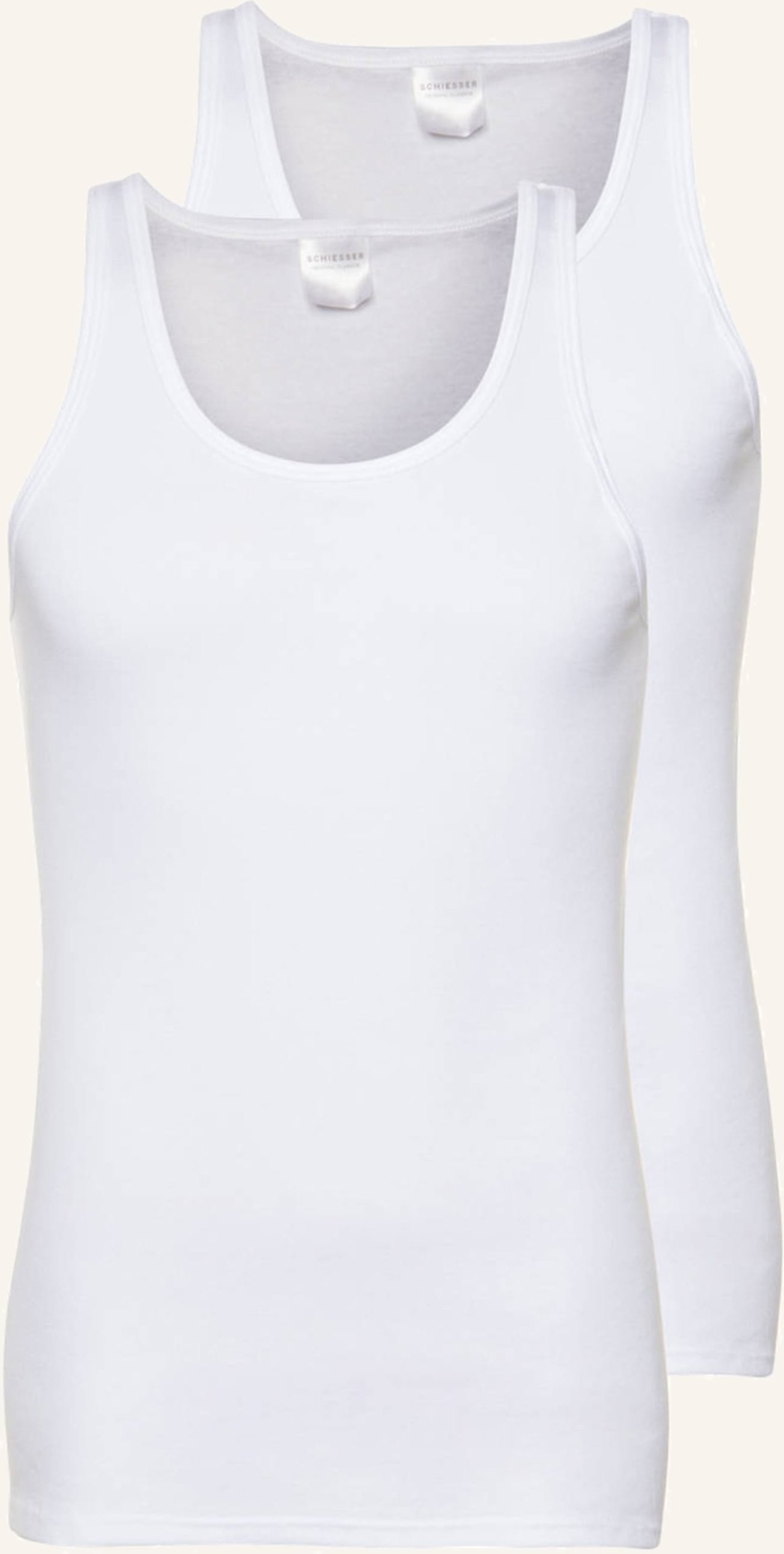 Thumbnail - Schiesser 2er-Pack Unterhemden Original Classics weiss