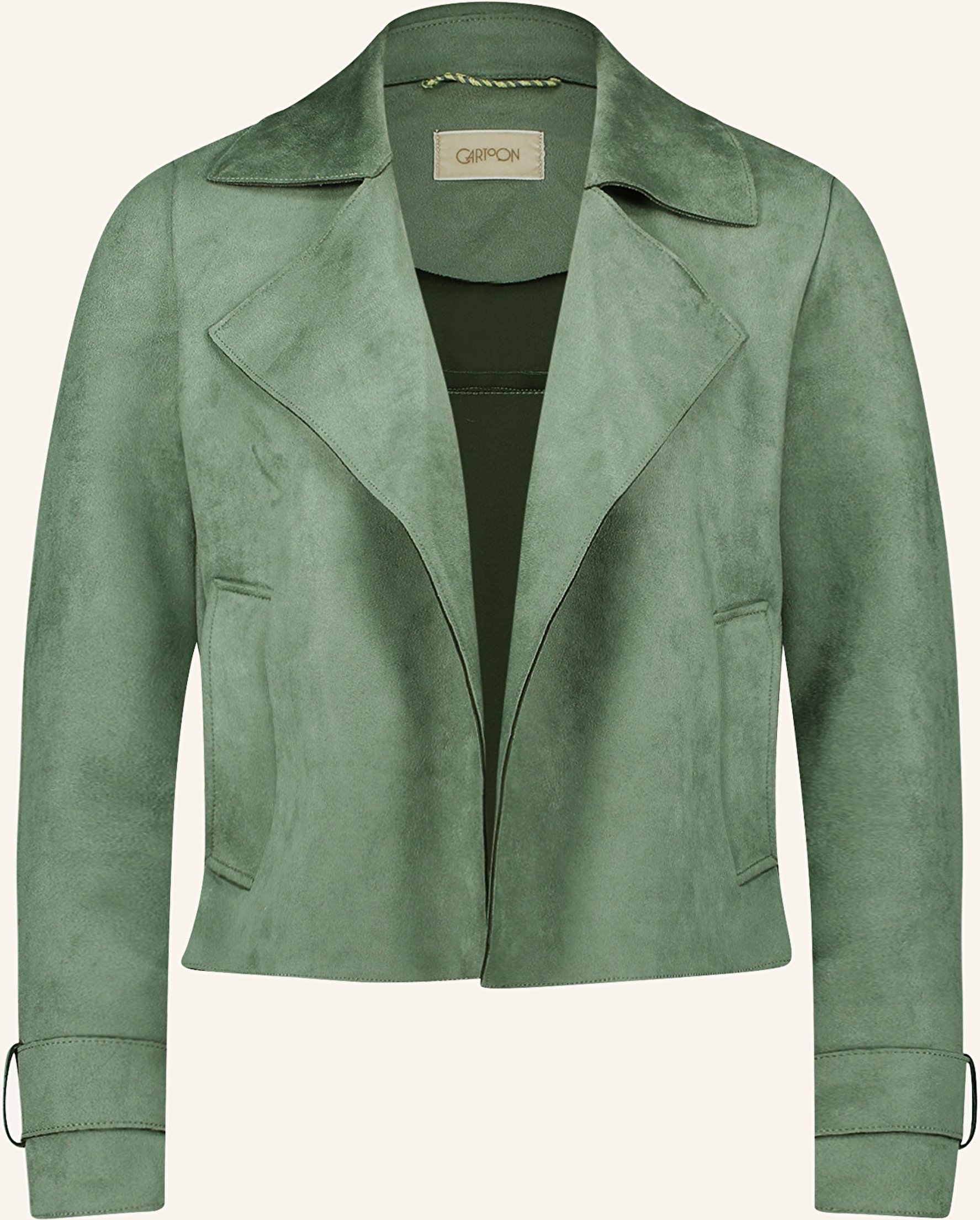 Cartoon Jacke In Lederoptik gruen