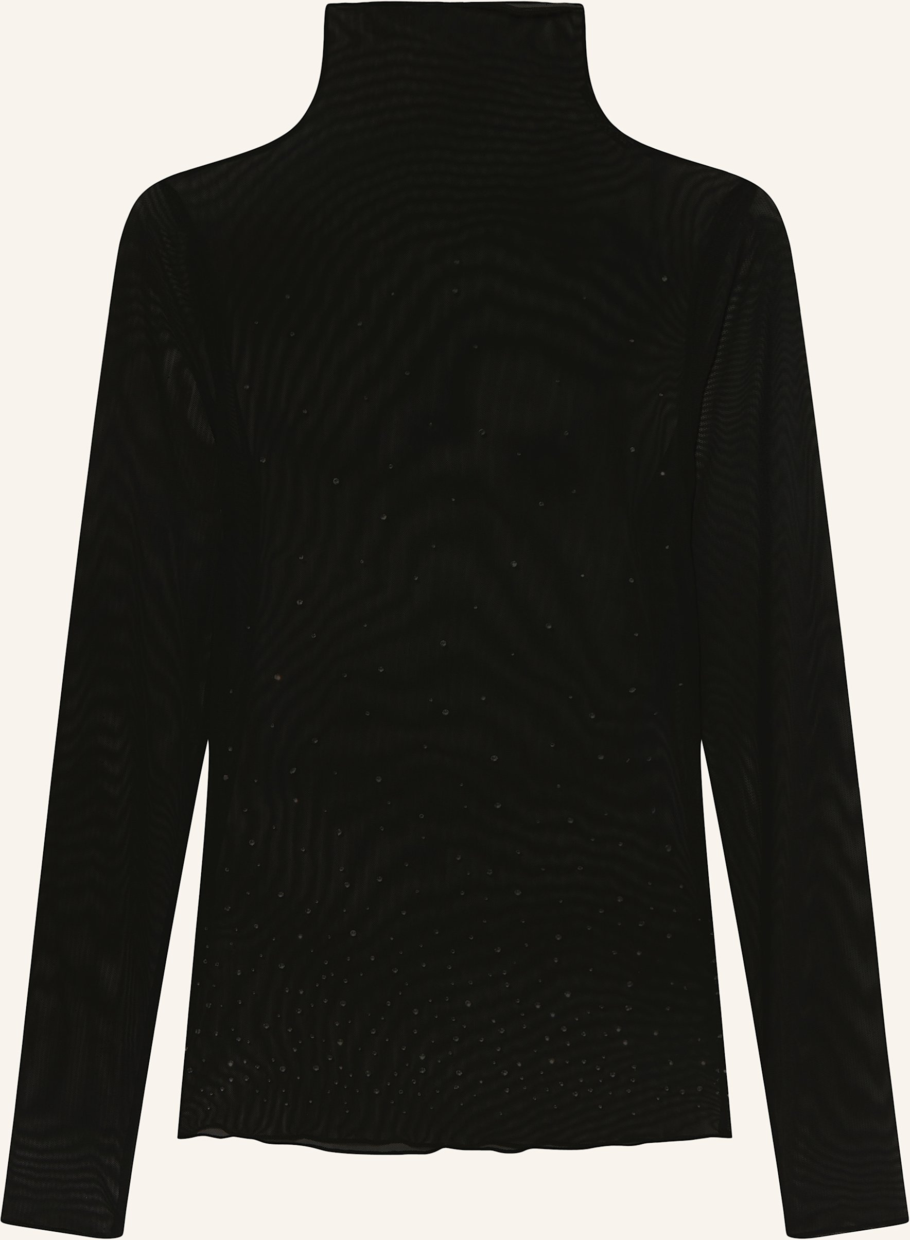 Thumbnail - Luisa Cerano Longsleeve Aus Mesh Mit Schmucksteinen schwarz