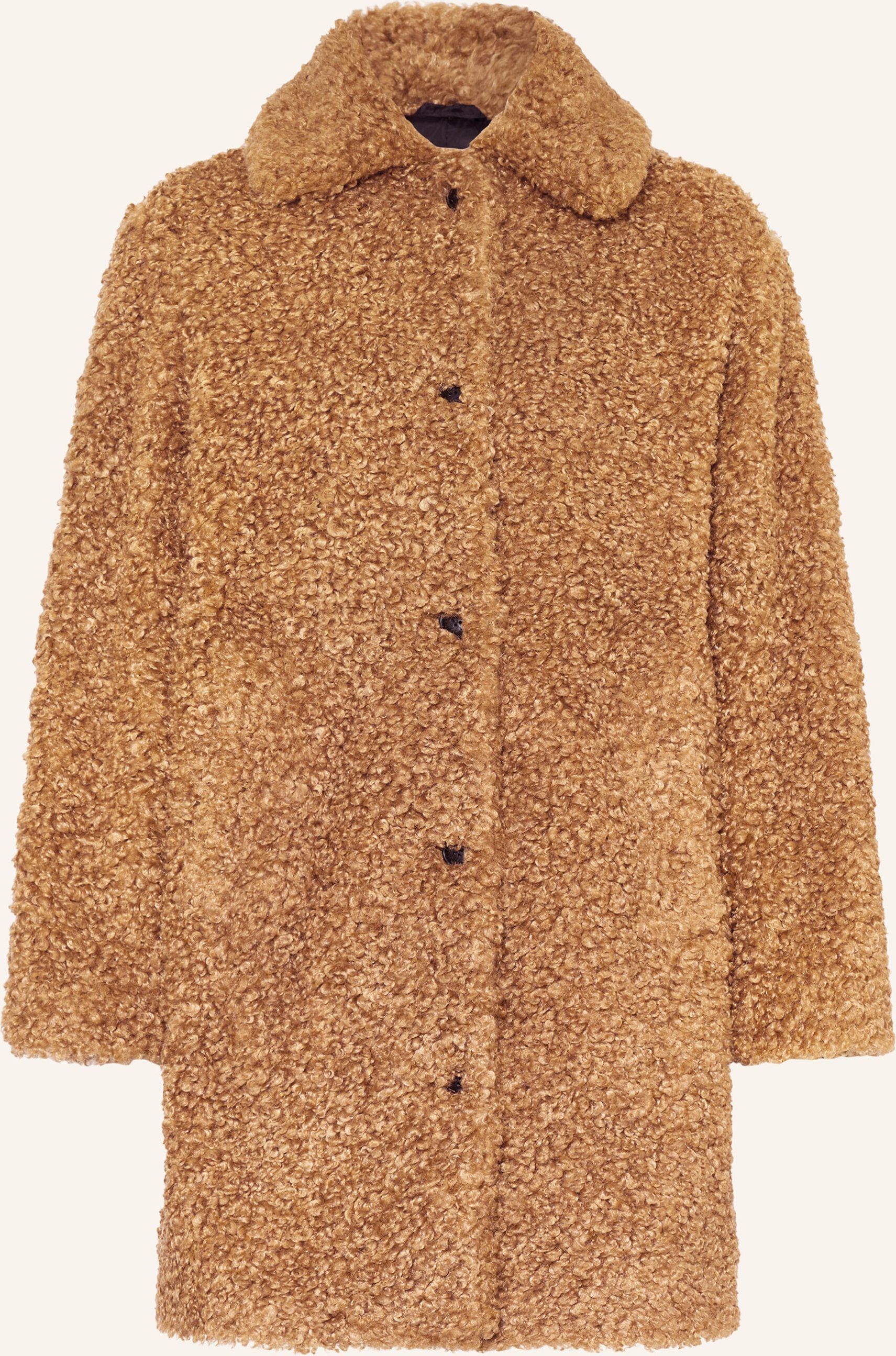 Hugo Teddyfell-Mantel Mimina-1 braun