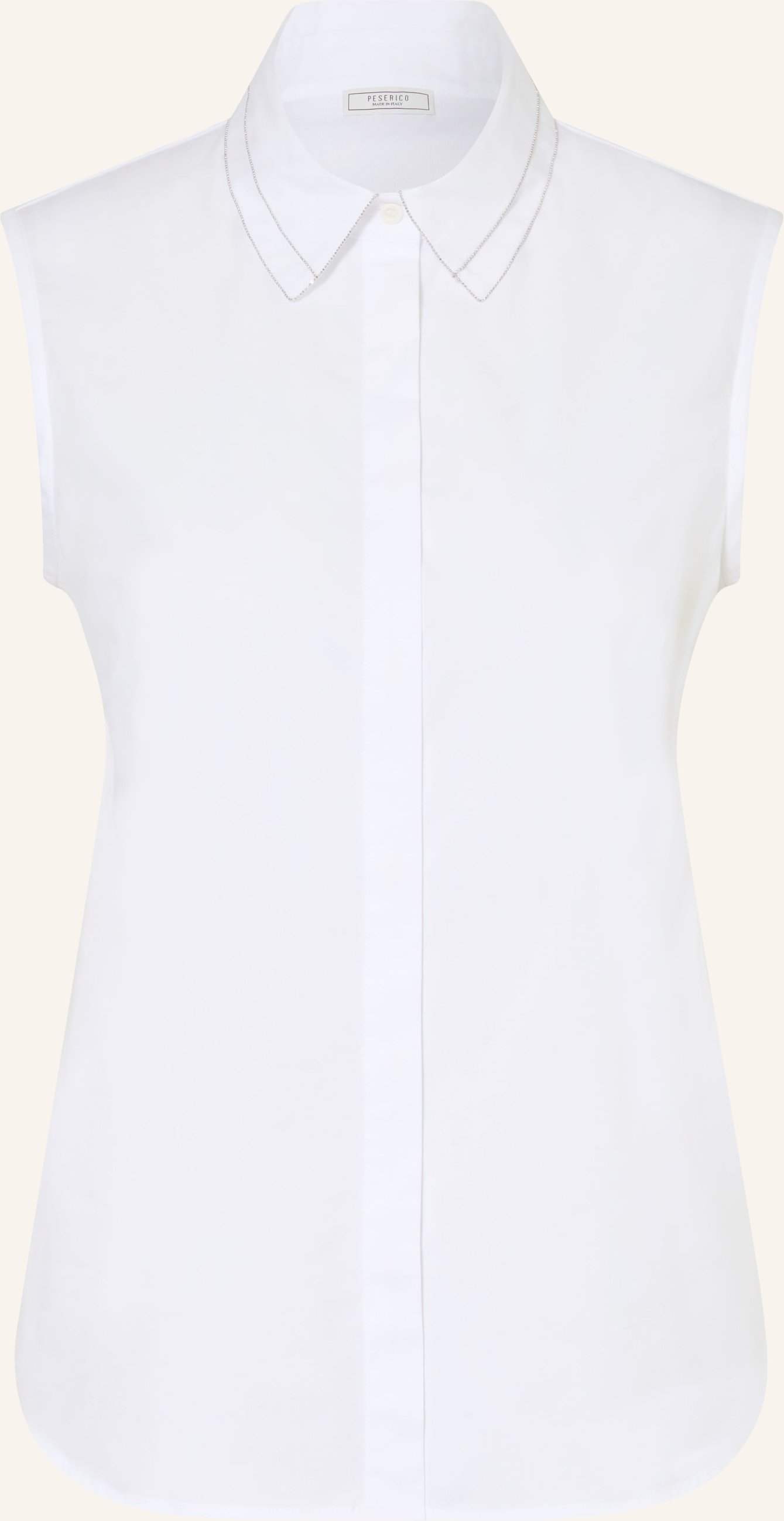 Peserico Blusentop Mit Schmucksteinen weiss