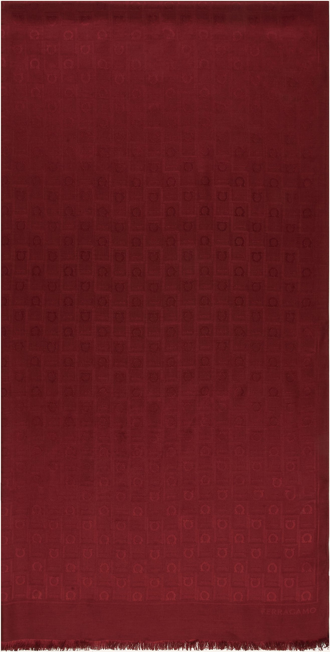 Thumbnail - Ferragamo Seidenschal Monogram rot