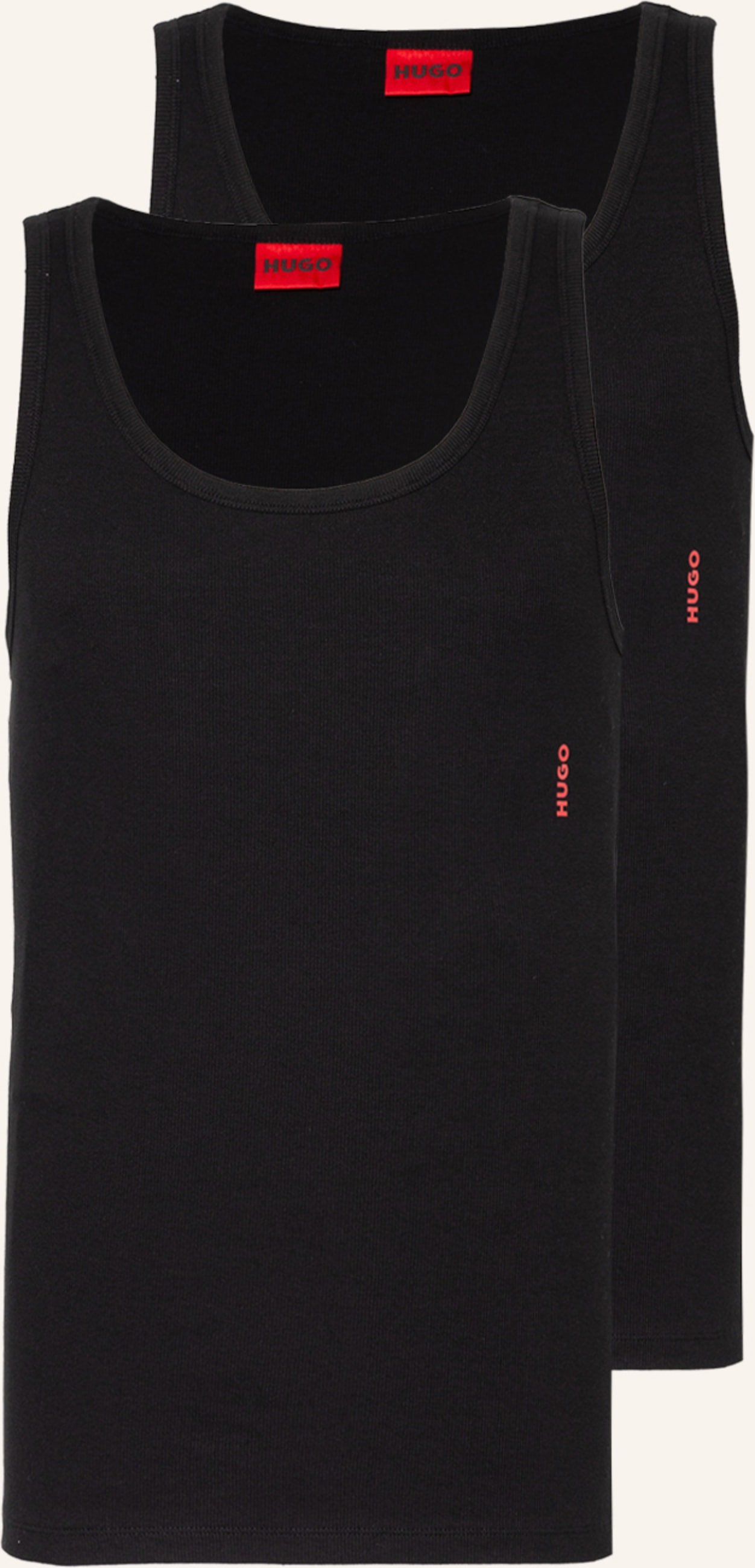 Hugo 2er-Pack Unterhemden schwarz