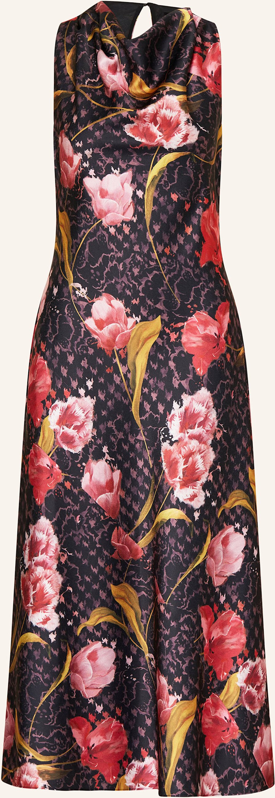 Ted Baker Satinkleid Twilli schwarz