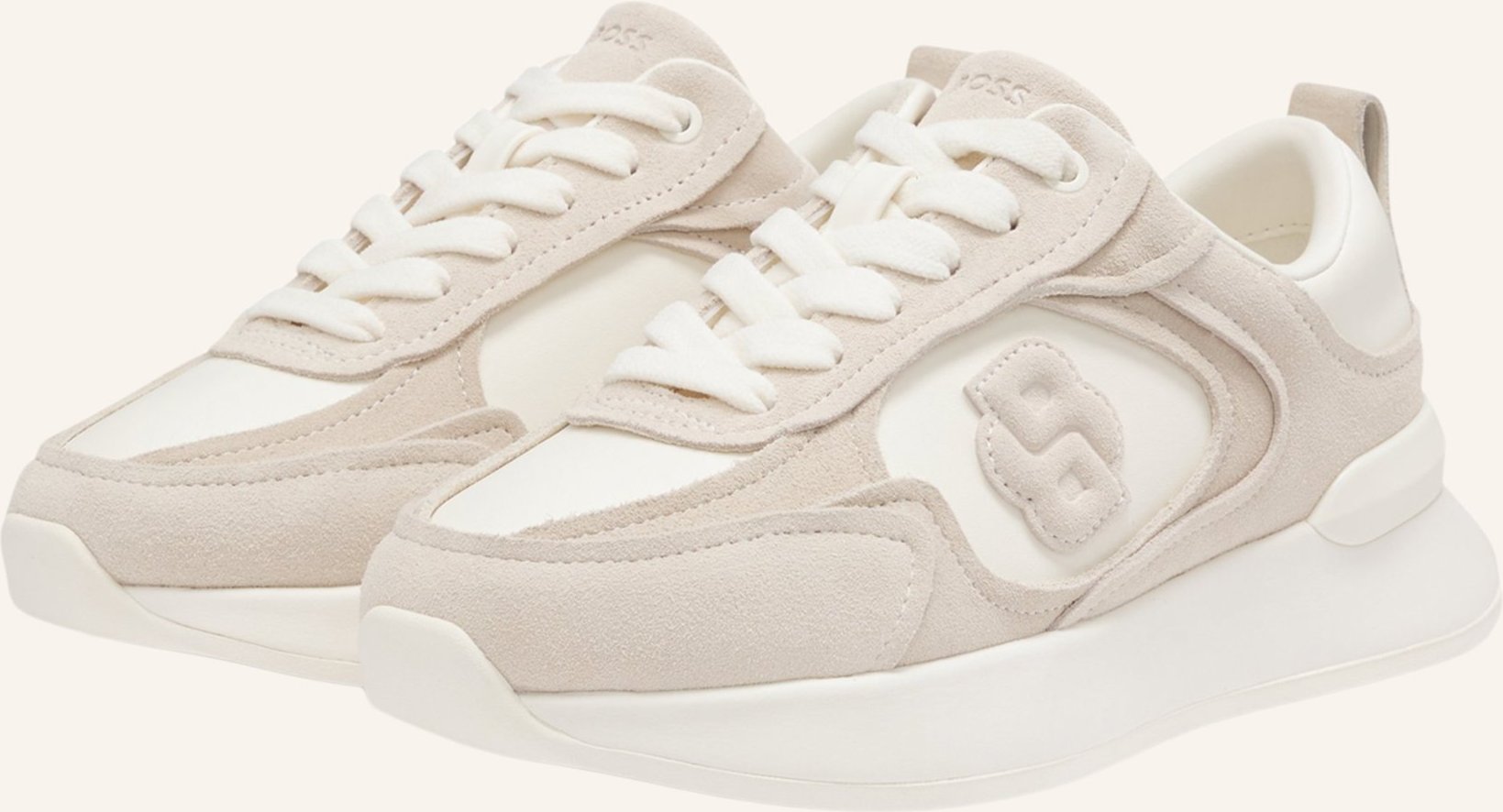 Thumbnail - Boss Turnschuh B Icon_Runn_Sdnap beige