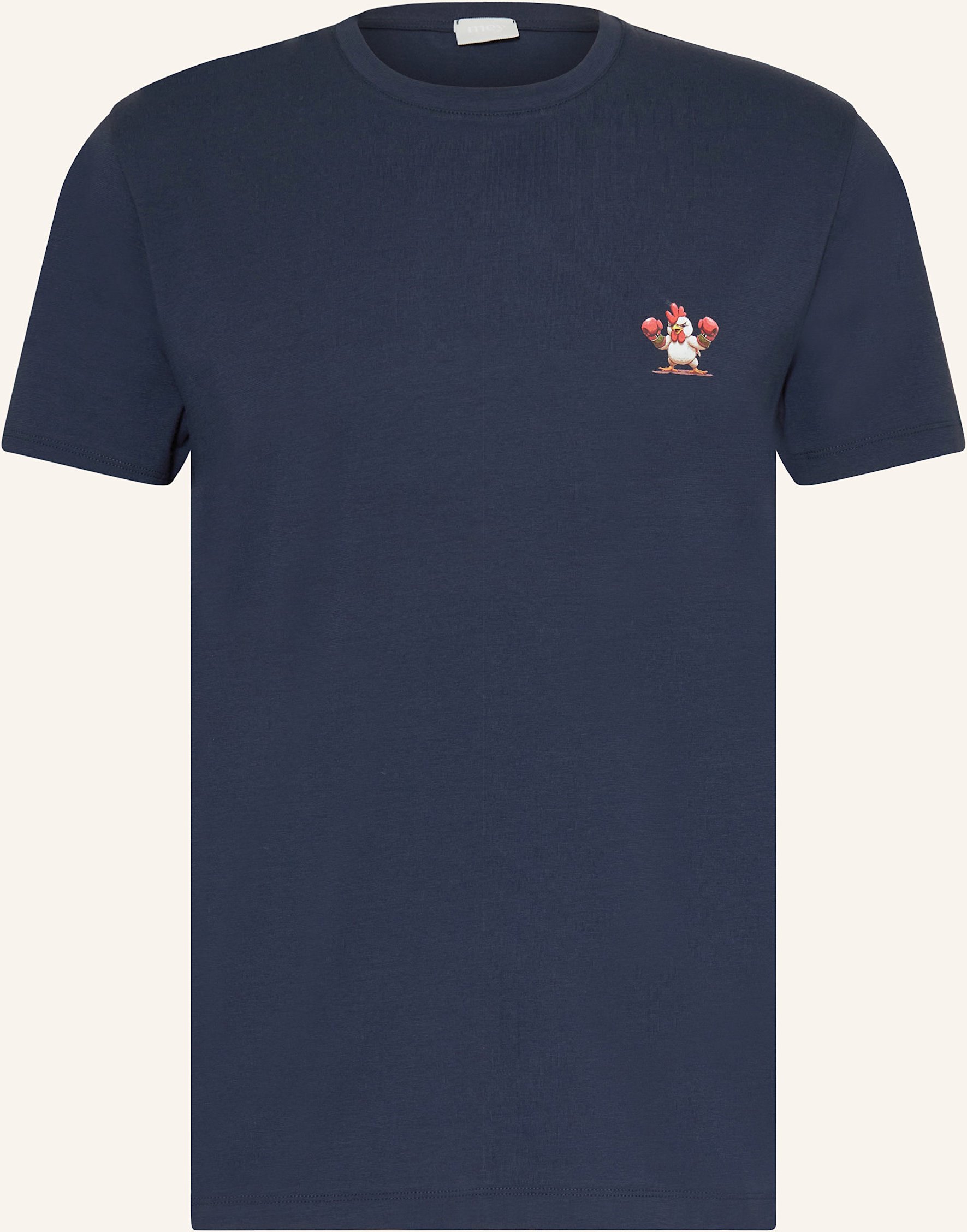 Mey Schlafshirt Serie Sporty Chicken blau