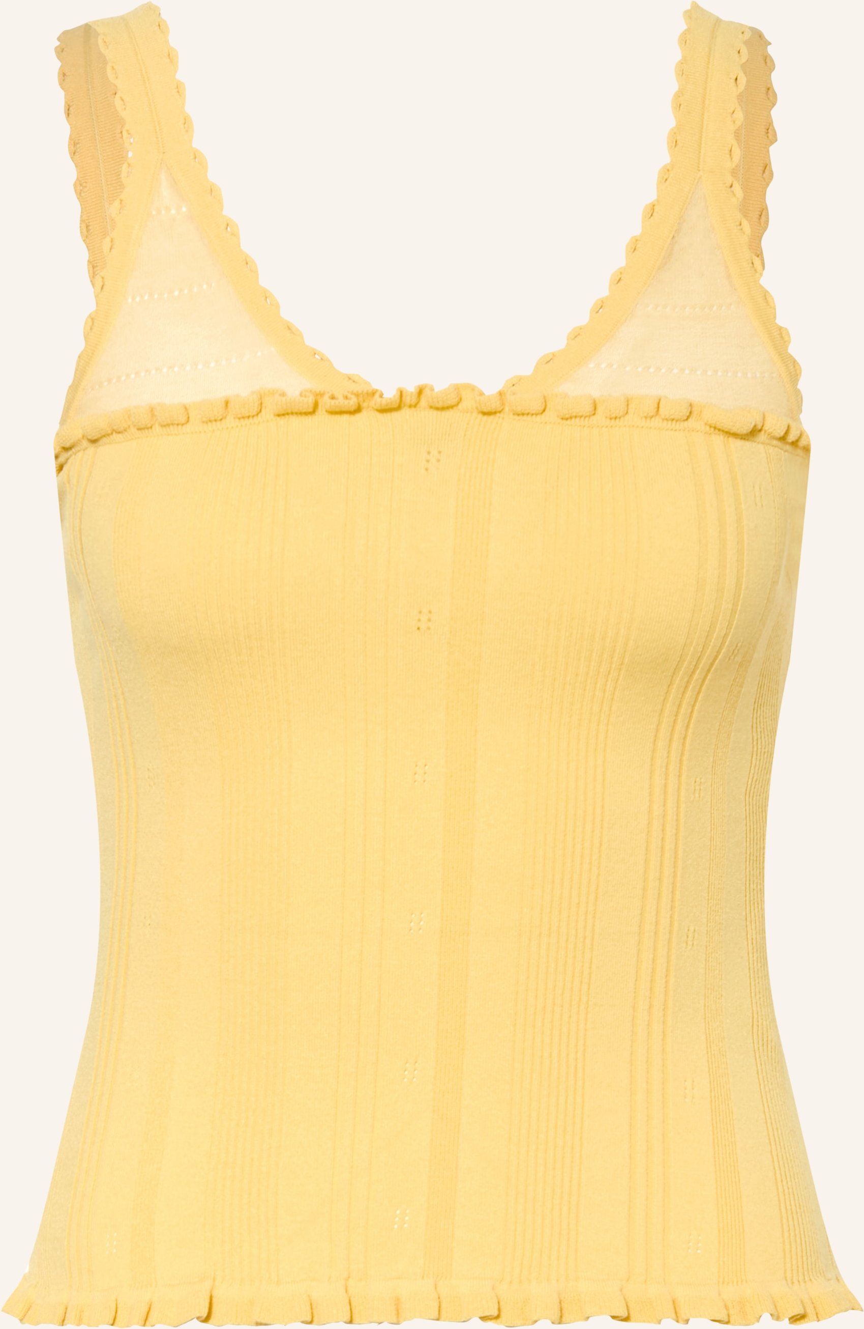 Claudie Pierlot Stricktop Mit Rüschen gelb
