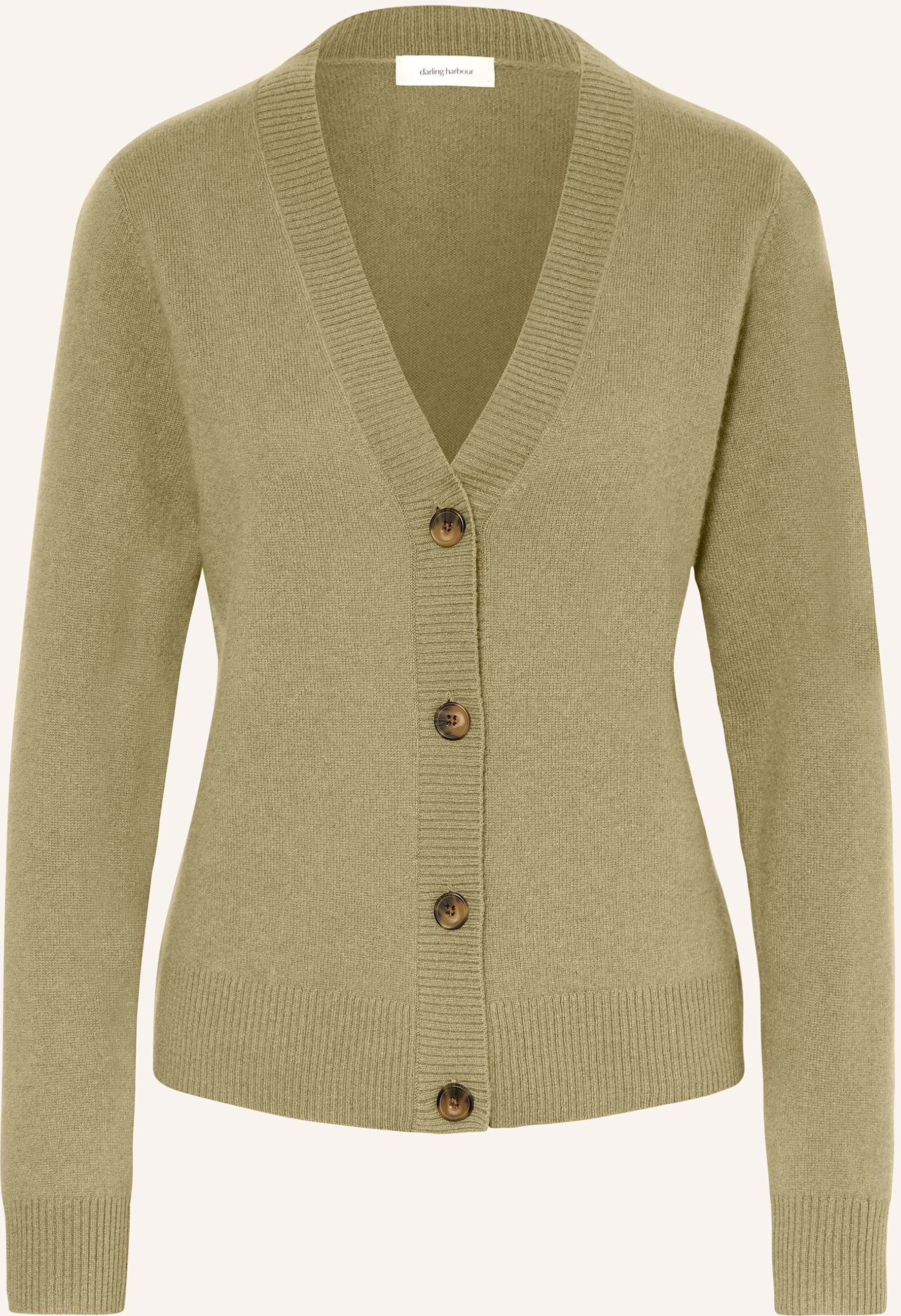 Darling Harbour Strickjacke Aus Cashmere gruen