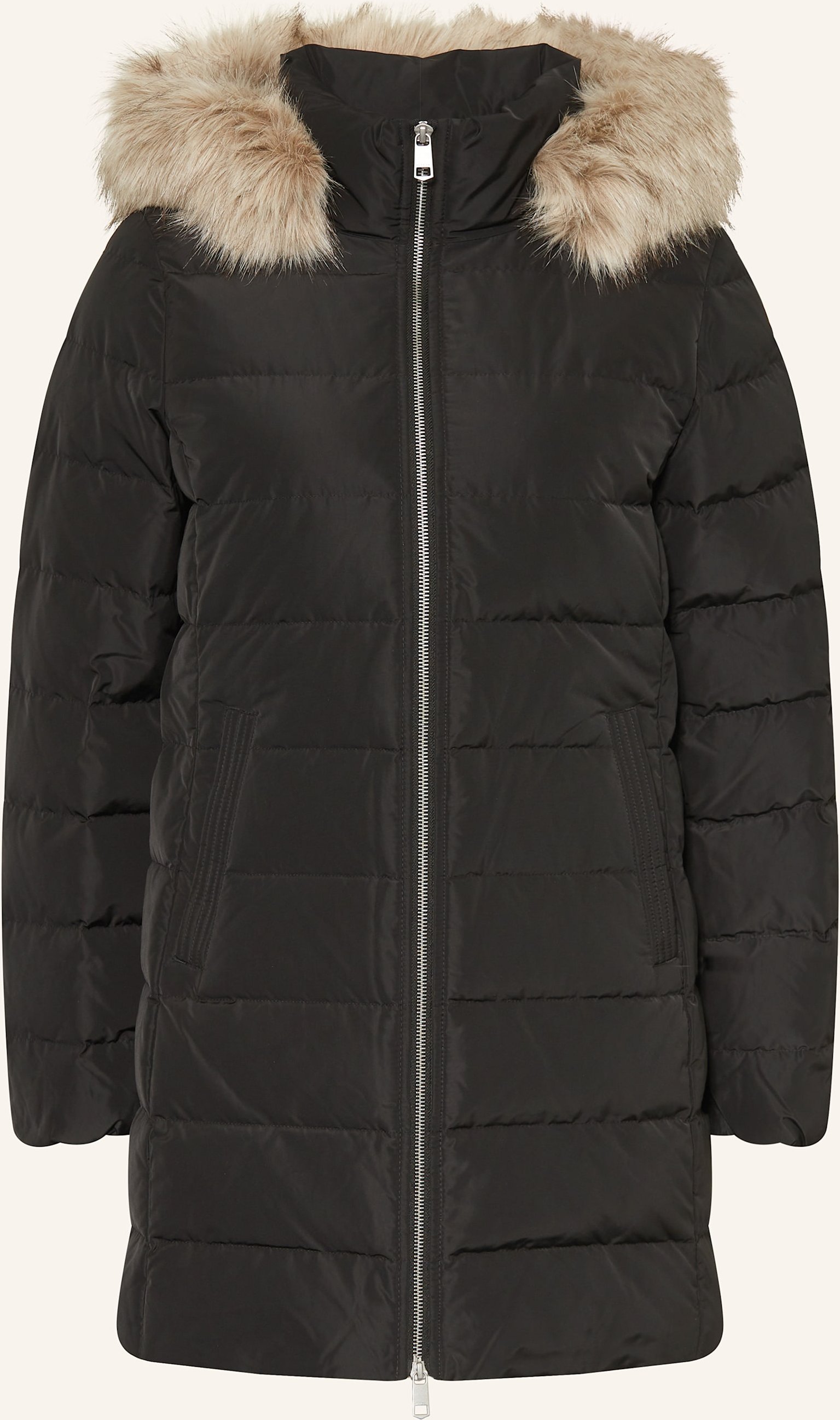 Tommy Hilfiger Daunenmantel Mit Abnehmbarem Kunstpelz schwarz