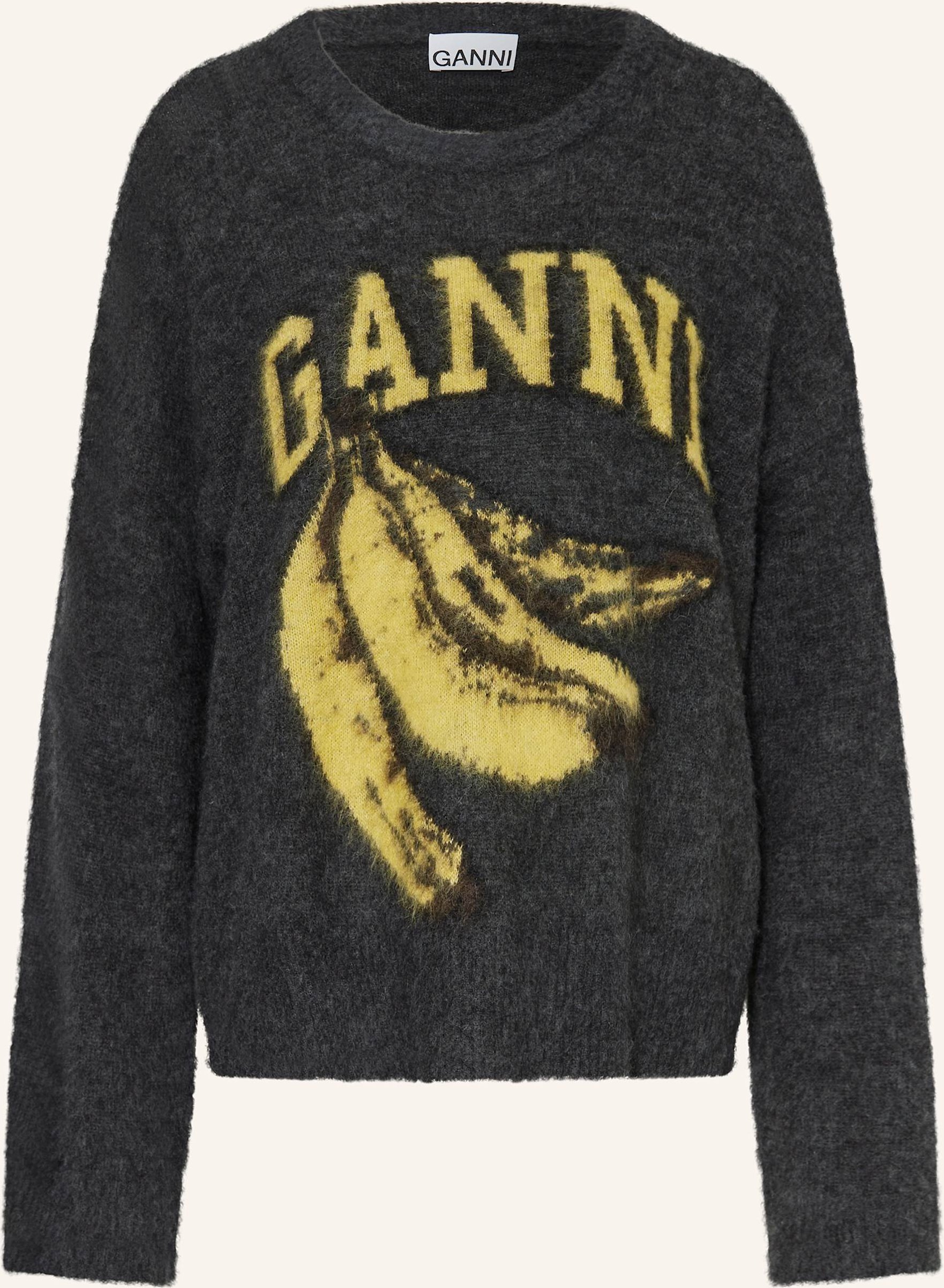 Ganni Pullover Mit Alpaka schwarz