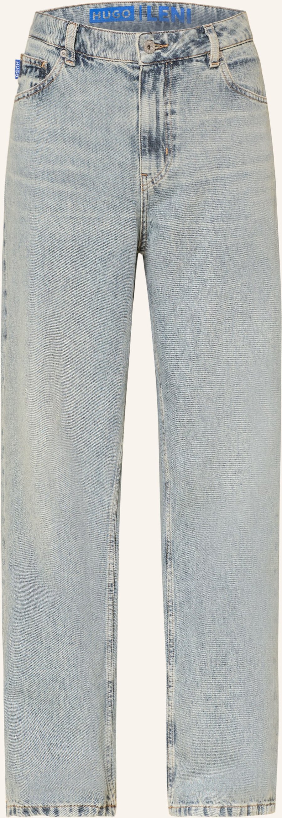 Hugo Wide Leg Jeans Leni blau