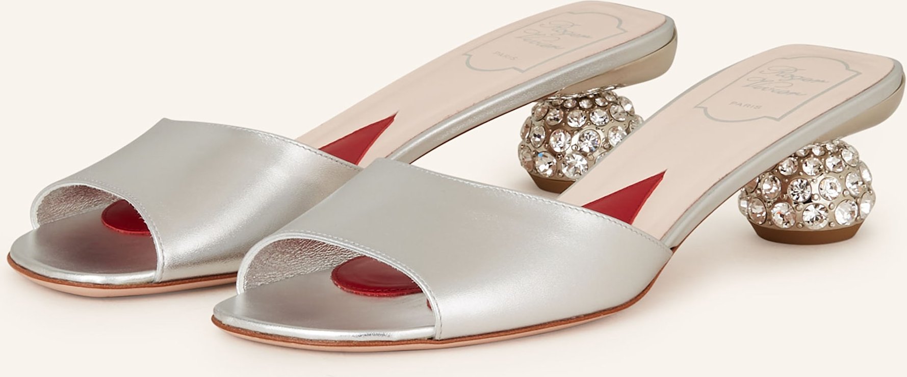 Thumbnail - Roger Vivier Mules Mit Schmucksteinen silber