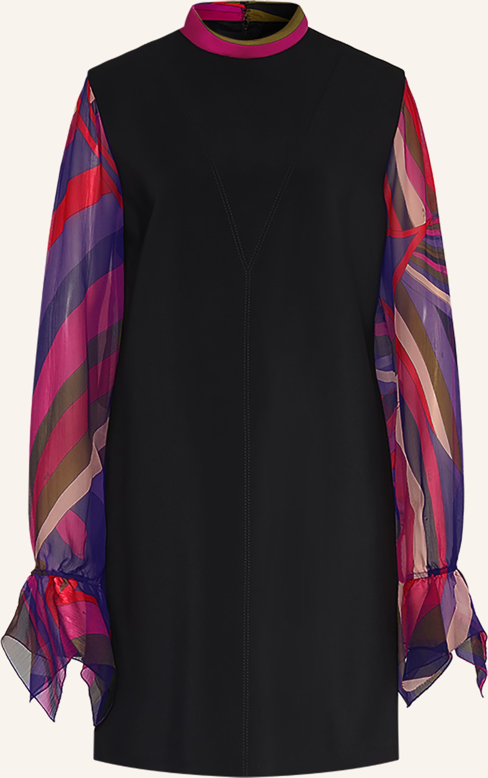 Pucci Kleid Im Materialmix schwarz