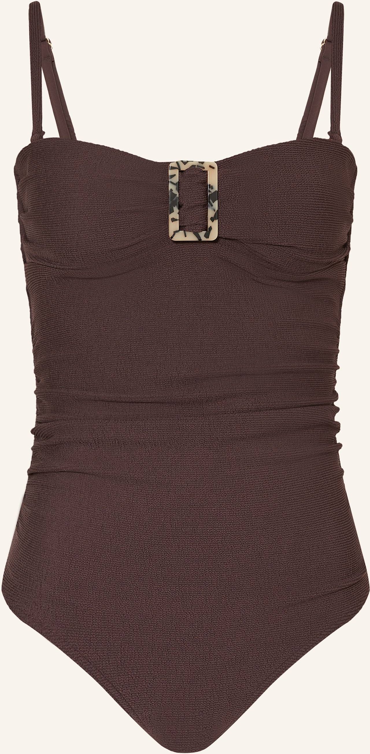 Thumbnail - Cyell Bandeau-Badeanzug Wavy Brown braun